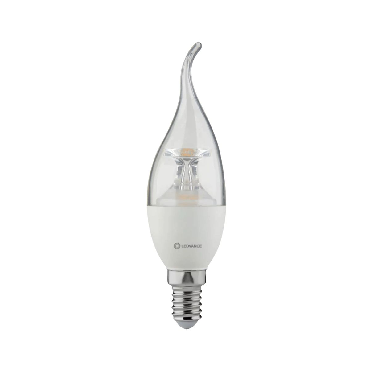 Lâmpada Led Vela Chama 3W Bivolt E14 2700K Branco Quente Luz Amarela 260Lm - Ledvance