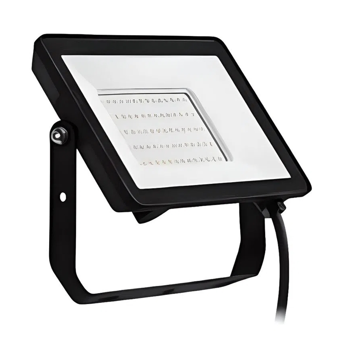 Luminária Refletor Led Retangular Sobrepor Preto 100W 110-277V Luz Branca 6500K Cabo 0,6M Com Suporte - Philips