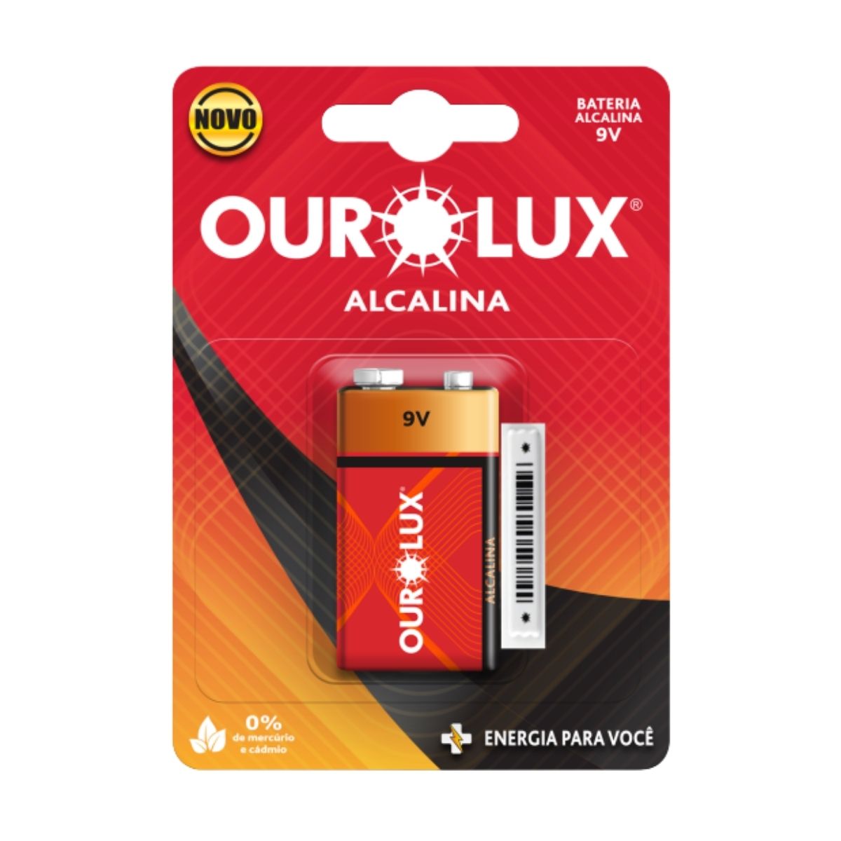 Bateria Alcalina Antifurto 9V - Ourolux