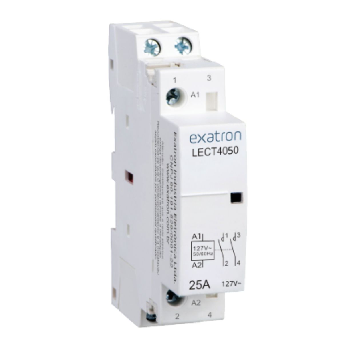 Contator Modular 2P 25A 2Na 127V 50/60Hz LECT4050 - Exatron
