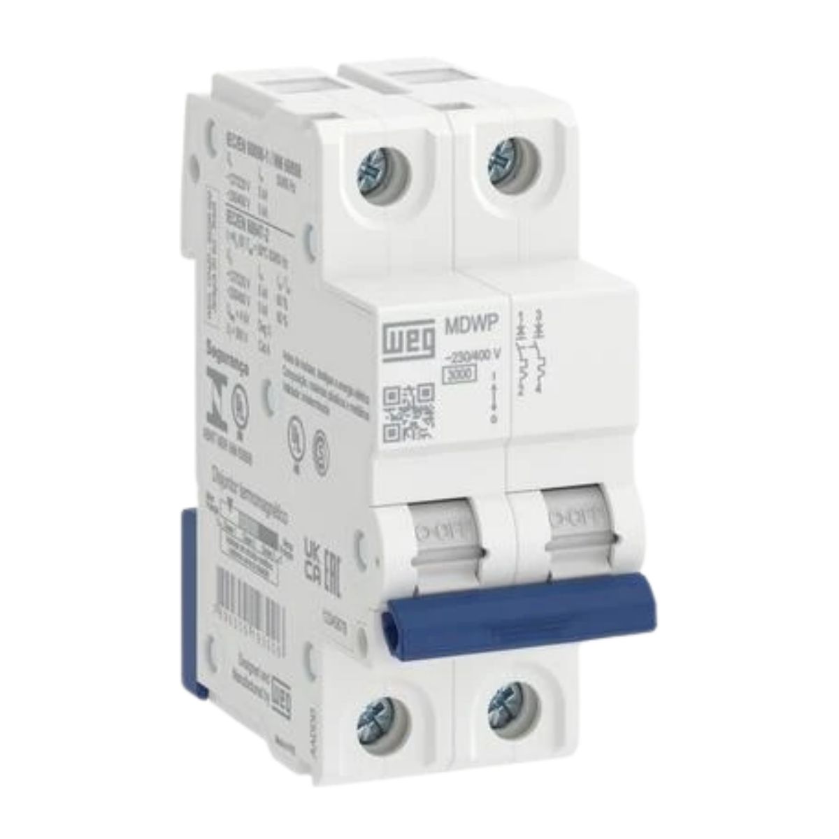 Disjuntor Mini Din Bipolar 6A Curva C 5Ka 230/400V - Weg