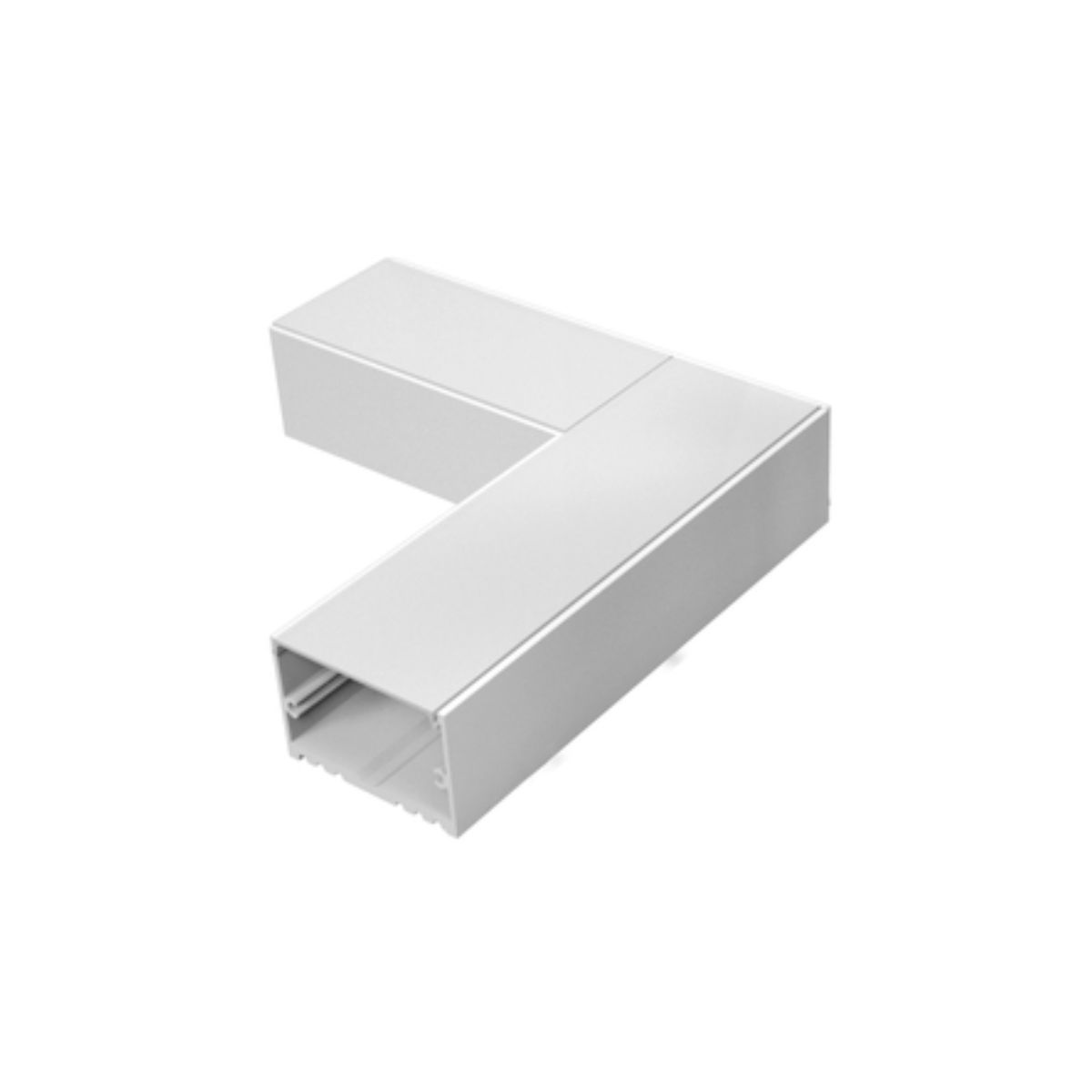 Conector P/ Perfil De Sobrepor 35Mmx25Mm Conexão Parede - Parede Branco Difusor Branco - Luminatti