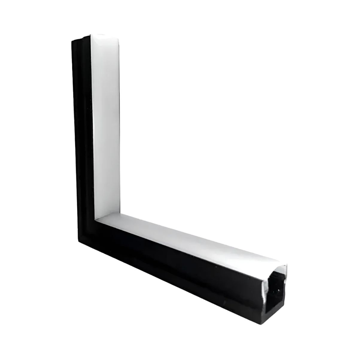 Conector P/ Perfil Nano De Sob. 17,5Mmx9Mm Conexão Teto-Parede Preto Difusor Branco - Luminatti