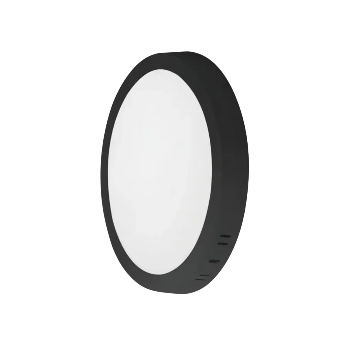 Luminária Painel Led Sobrepor Redondo Preto 18W Bivolt 6500K Branco Frio 1530Lm - Bronzearte