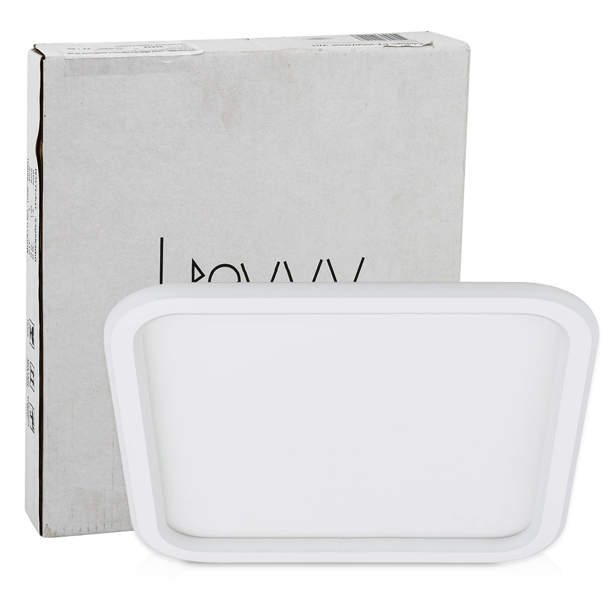 Luminária Plafon Led Sobrepor Slin Quadrado 60/120W Bivolt Luz Amarela/Neutra/Branca 3000/4000/6000K - Hevvy