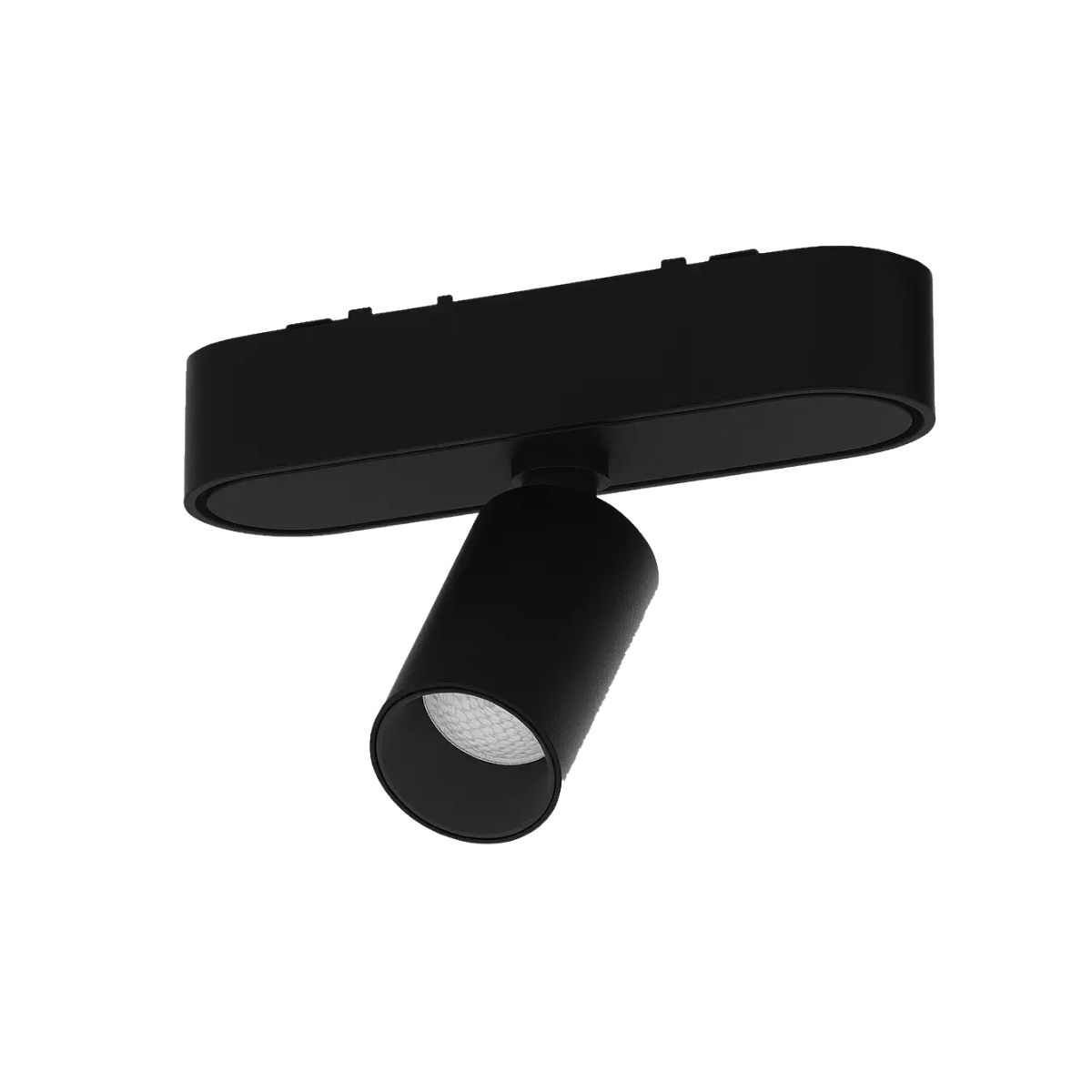 Luminária Spot Led Trilho Magnético Preto 5W 48V 3000K Branco Quente 400Lm - Hevvy