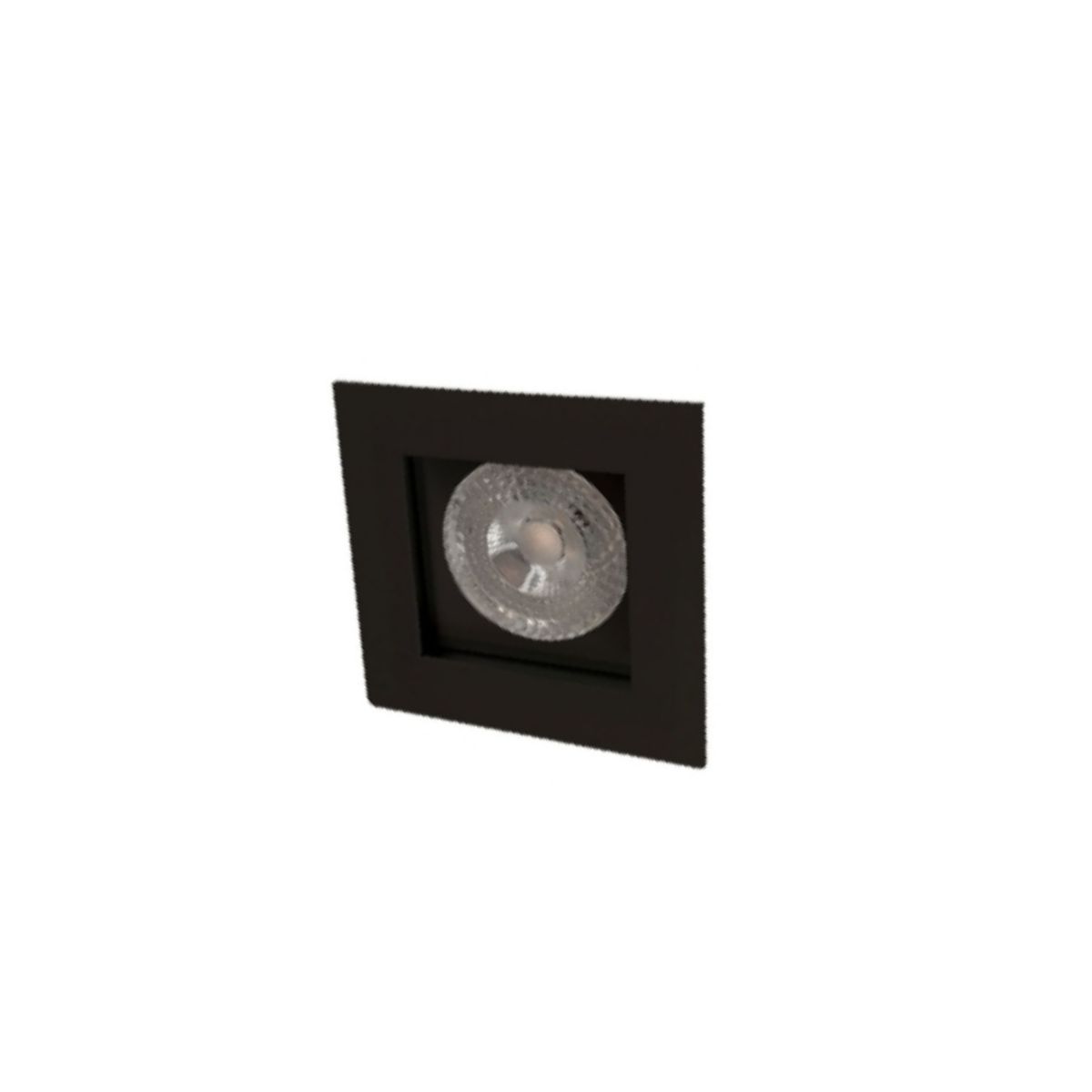 Luminária Spot Embutir Quadrado Preto P/Lâmpada Par30 9W E27 Bivolt Foco Direcionável/Recuado - Golight