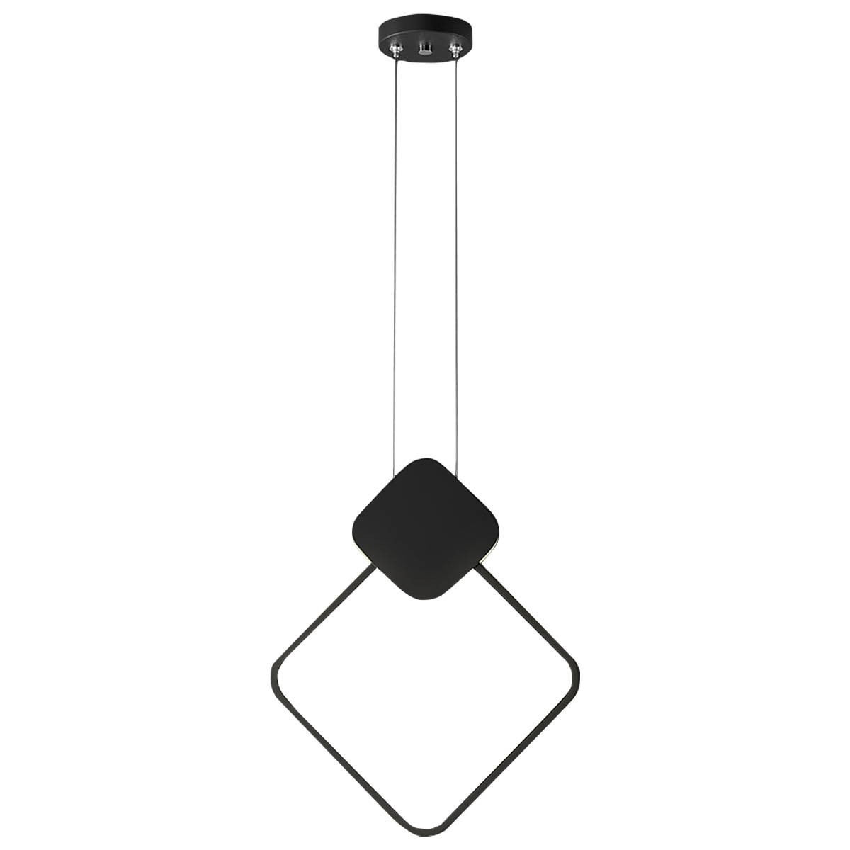 Luminária Pendente Led King I Preto 13W Bivolt Luz Amarela 3000K 27x24Cm OR1758 - Orluce