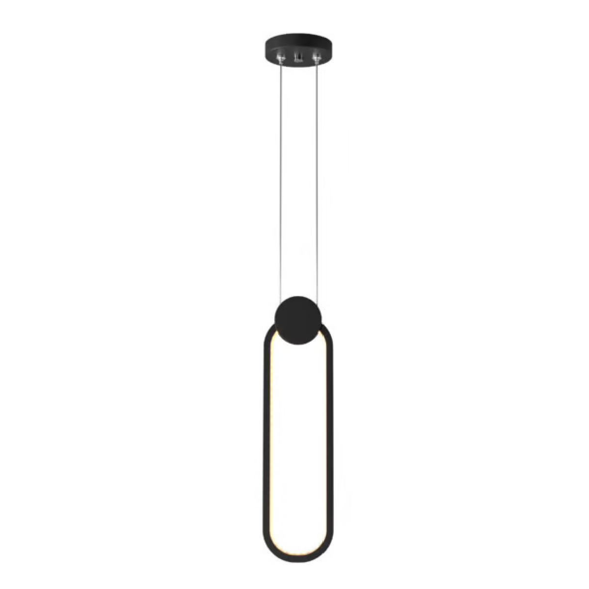 Luminária Pendente Led King III Preto 12W Bivolt Luz Amarela 3000K 26x20Cm - Orluce