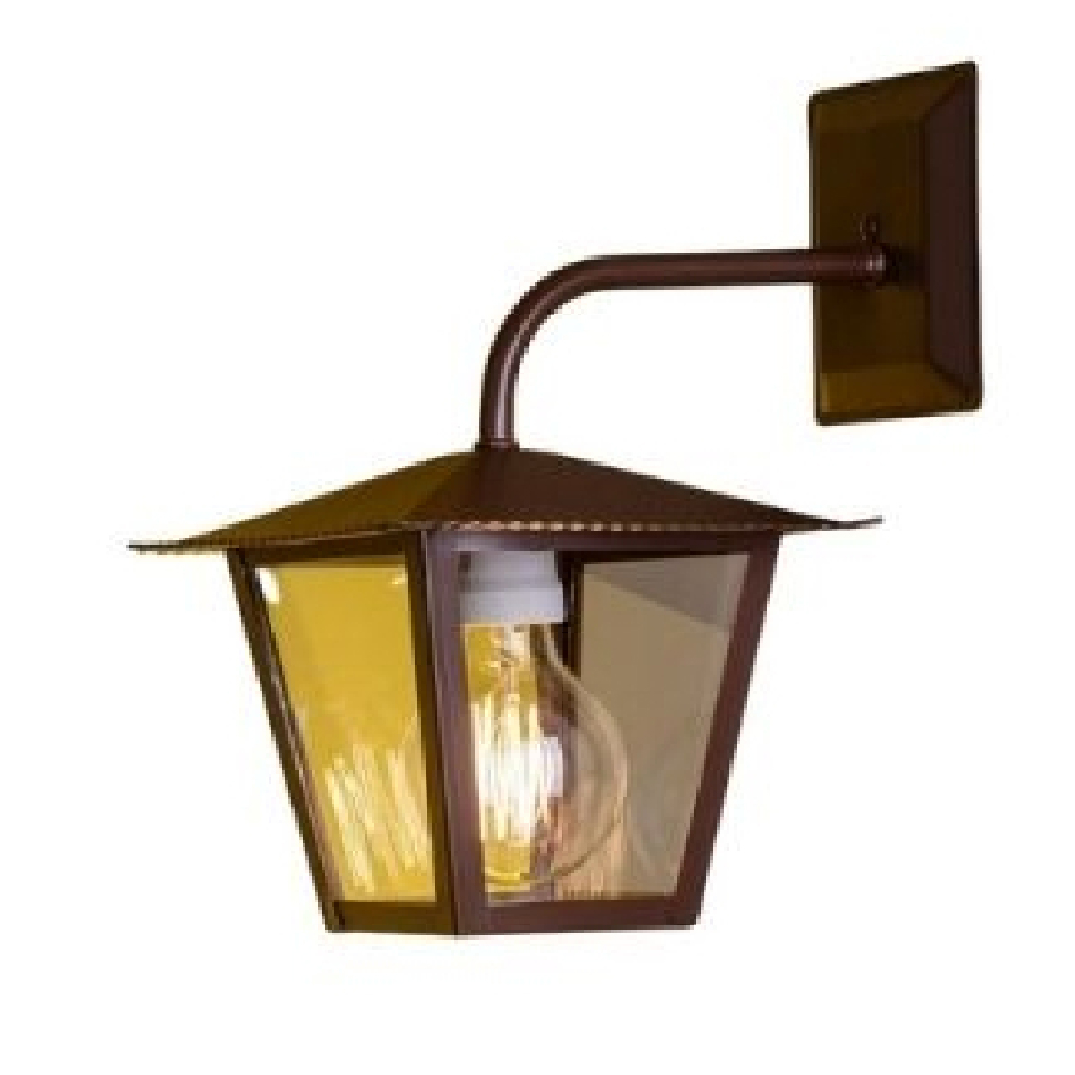 Luminária Arandela Vintage Marrom Para Lâmpada A60 E27 Difusor Termoplástico - Ideal Iluminação