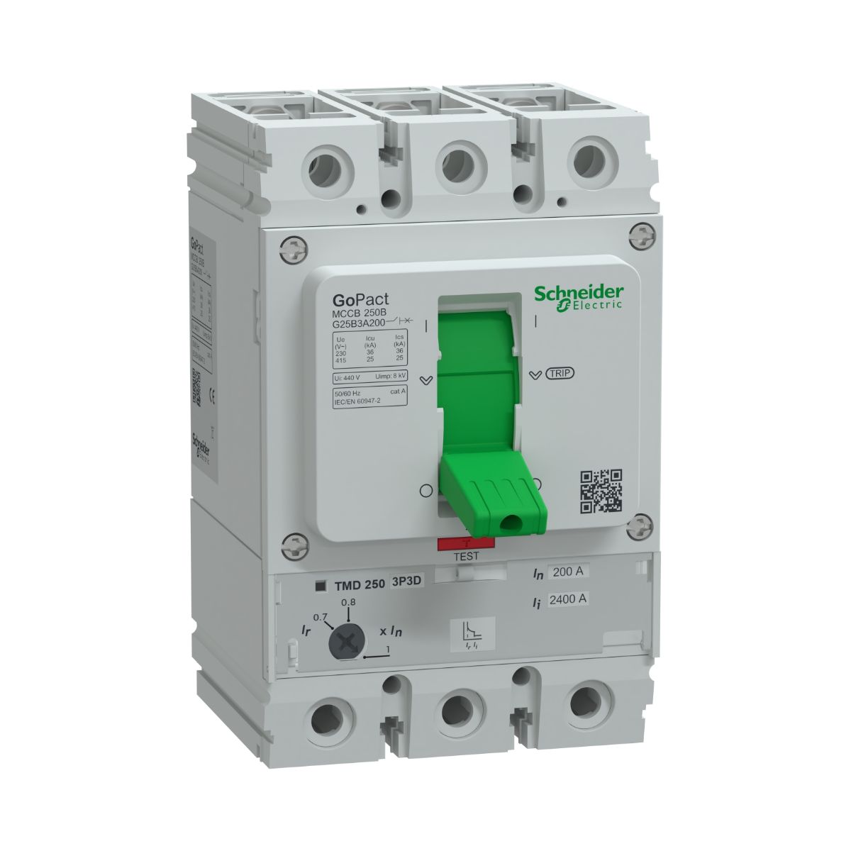 Disjuntor Caixa Moldada Tripolar 140-200A 25Ka 380/415V 50/60Hz - Schneider