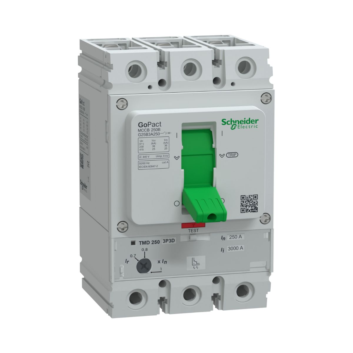 Disjuntor Caixa Moldada Tripolar 175-250A 25Ka 380/415V 50/60Hz - Schneider