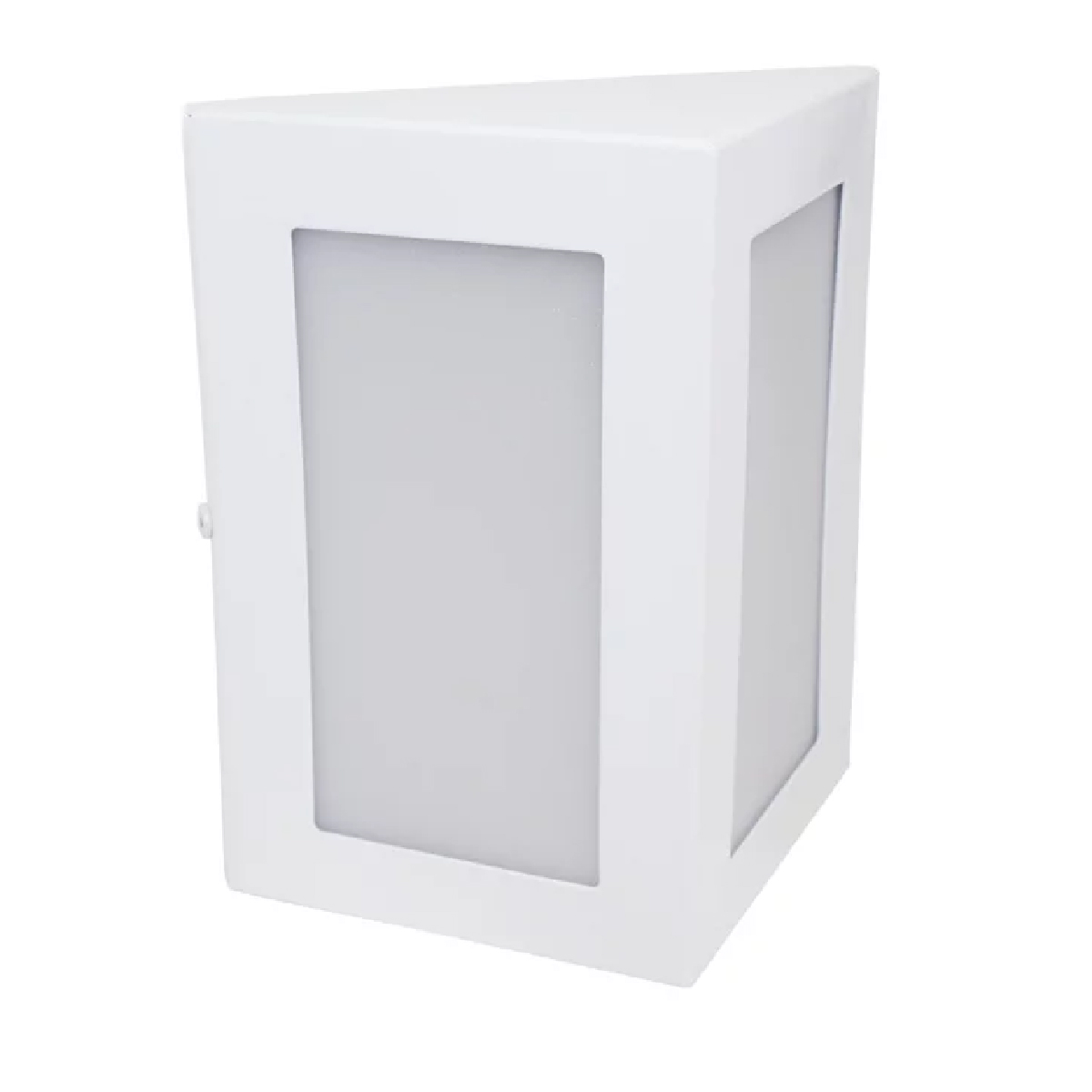 Luminária Arandela Triangular Branco E27 Difusor Termoplástico - Ideal Iluminação
