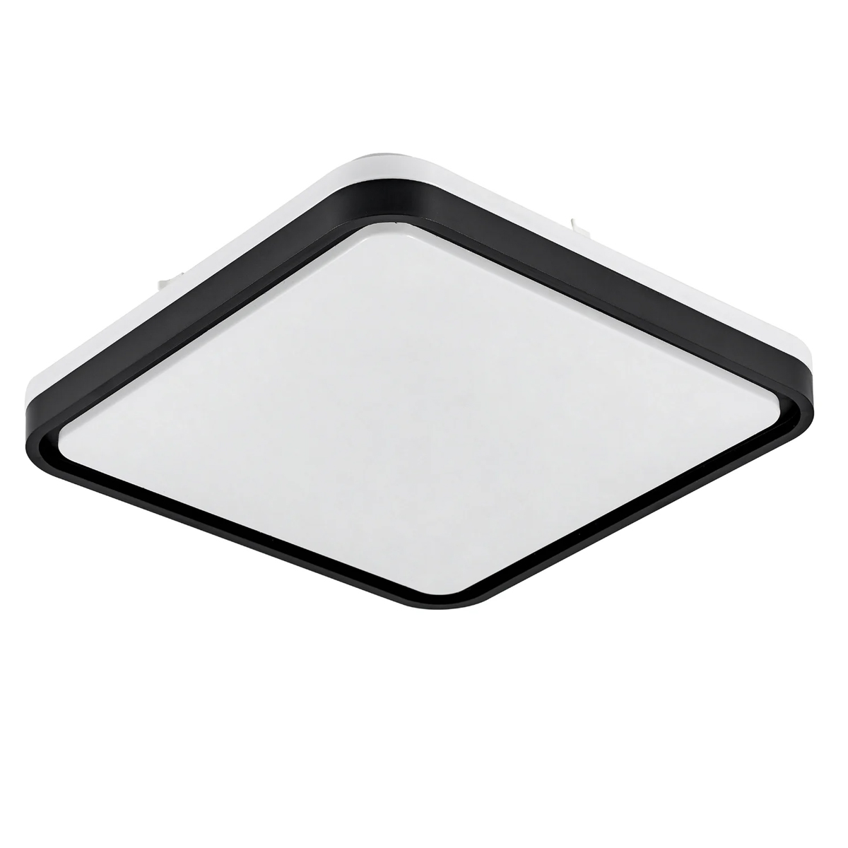 Luminária Plafon Led Sobrepor Vontae Preto 120W Bivolt Luz Amarela/Neutra/Branca 3000/4000/6000K - Hevvy