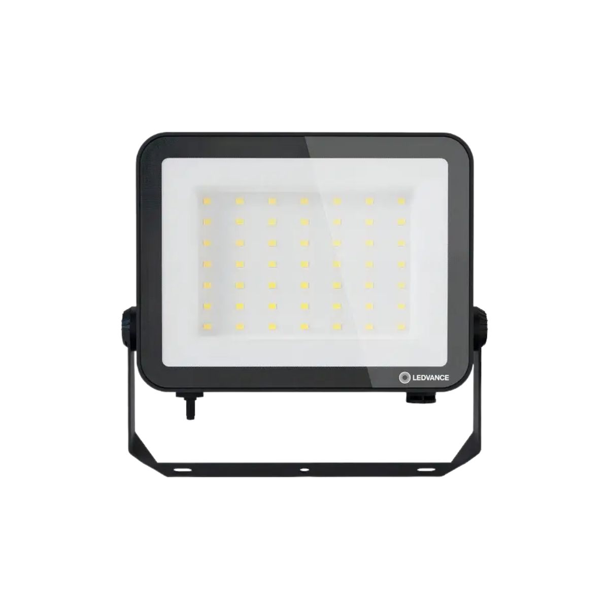Luminária Refletor Led Retangular Sobrepor Preto 50W Bivolt 5000K Luz Do Dia 5000Lm Difusor Vidro Ip65 - Ledvance
