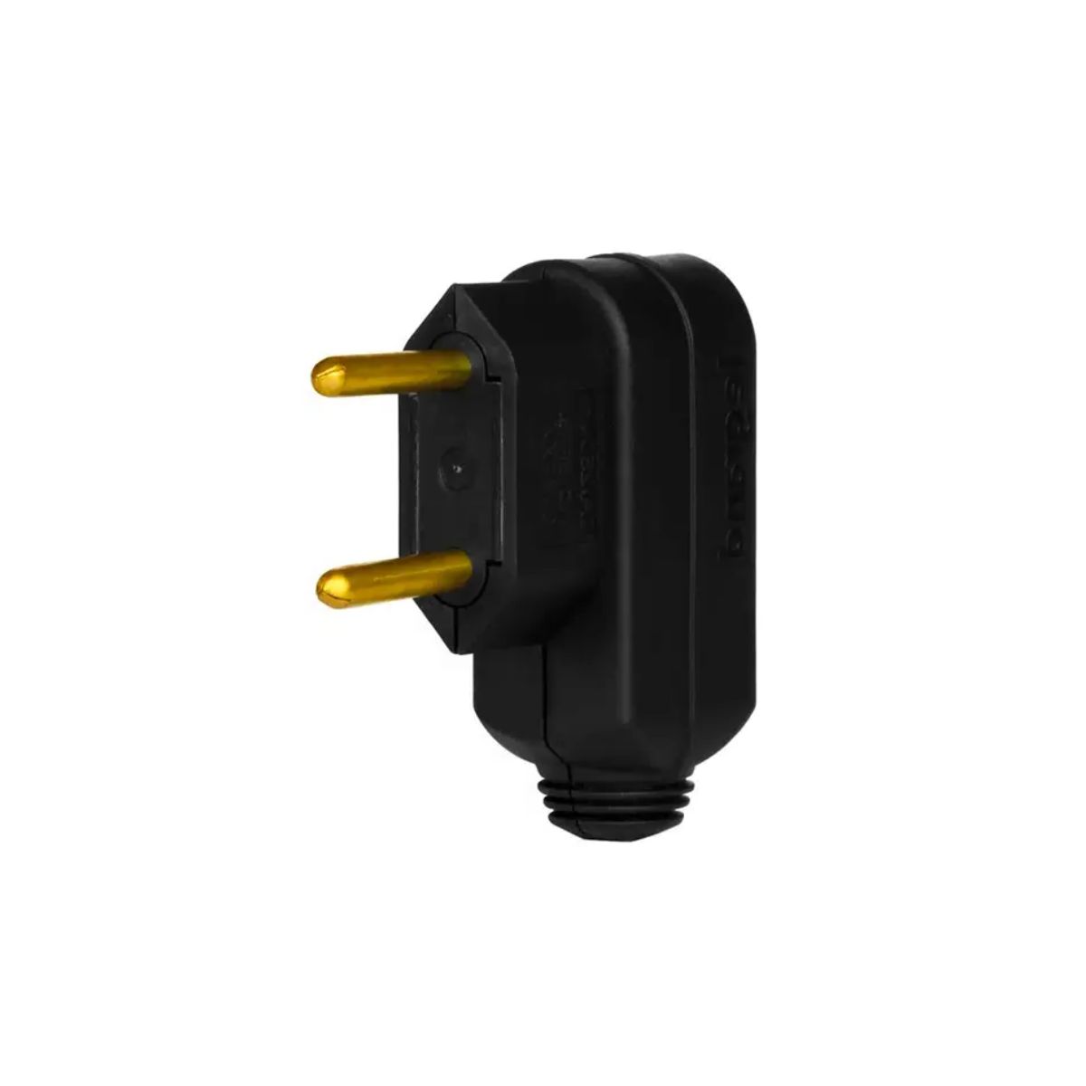 Plug Macho 2p 10a 250v Pt Lateral 90g