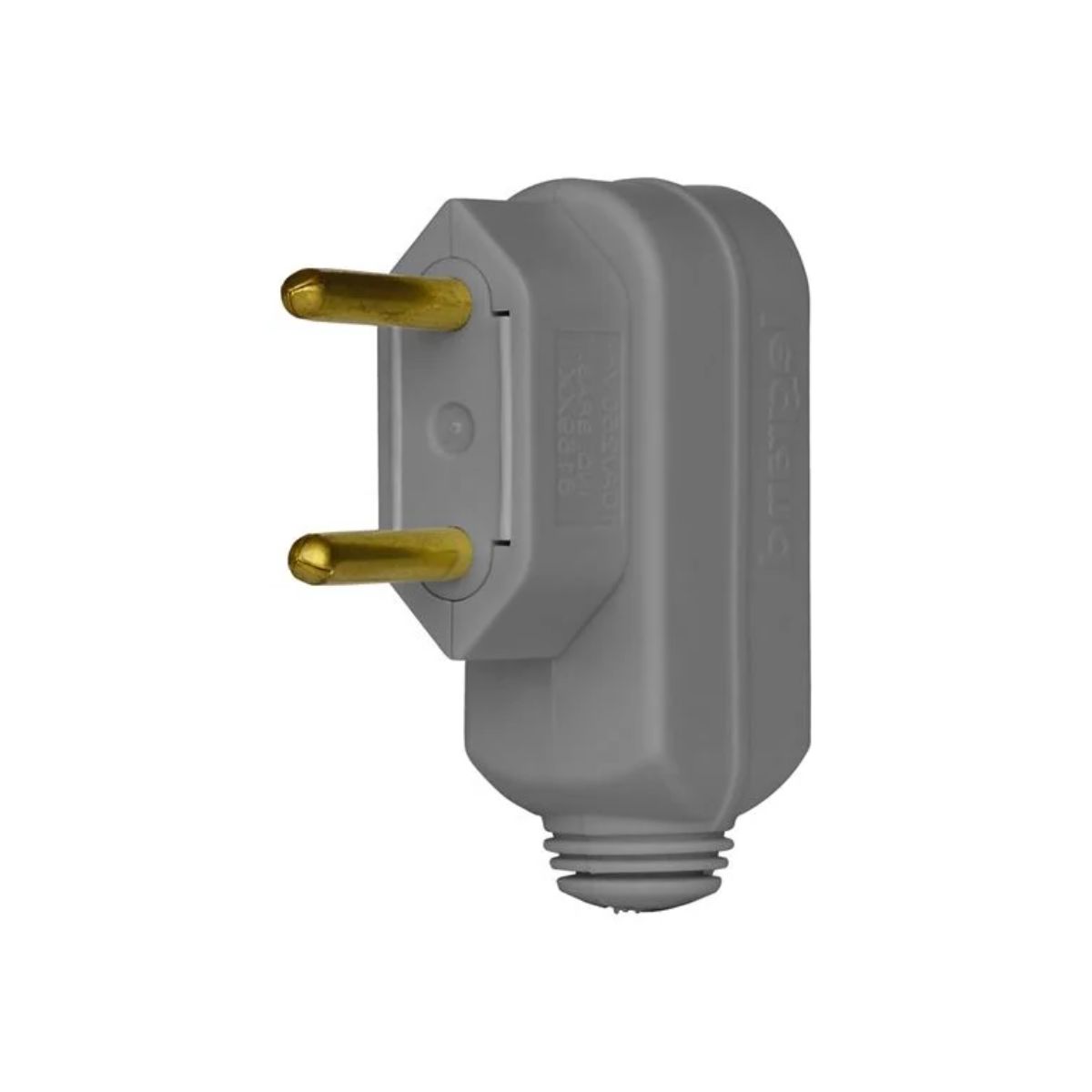 Plug Macho 2p 10a 250v Cz Lateral 90g