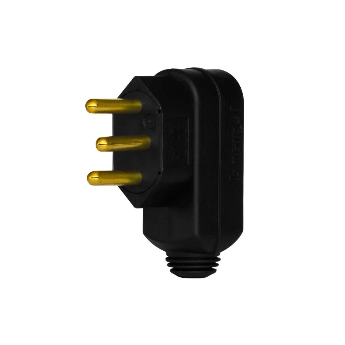 Plug Macho 2P+T 10A 250V Preto Axial - Pial