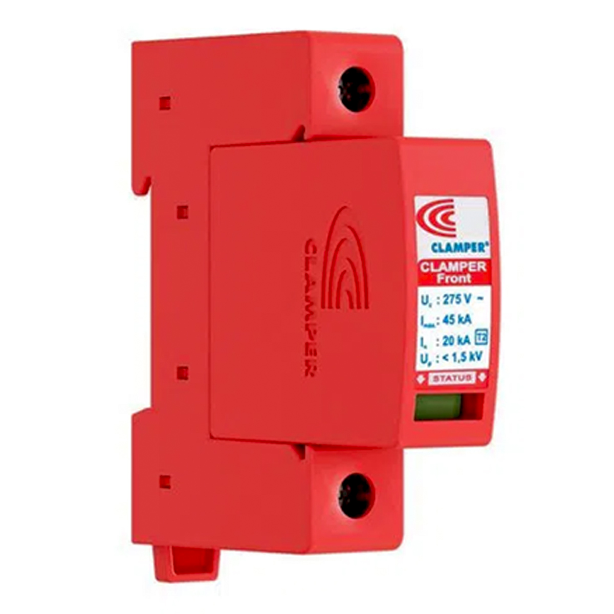 Protetor de Surto/Raios Dps Monobloco Front V Unipolar 275V 45Ka Vermelho Classe II Clamper