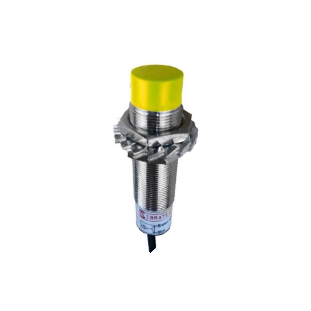 Sensor Indutivo Cilíndrico Roscado Sn=8Mm M18X1,00Mm Latão 3 Fios 6-36Vcc Cabo 2M Pnp 1Na 1 Led - Sibratec