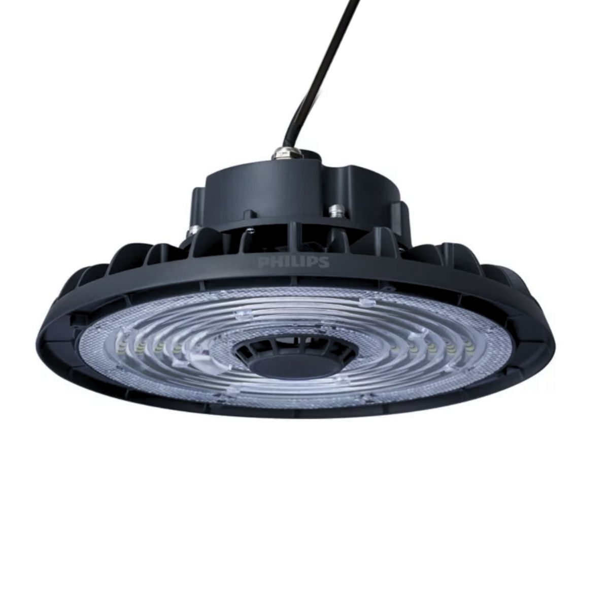 Luminária Industrial Highbay Led Sobrepor Cinza 150W 120-277V Luz Branca 6500K Facho Aberto - Philips