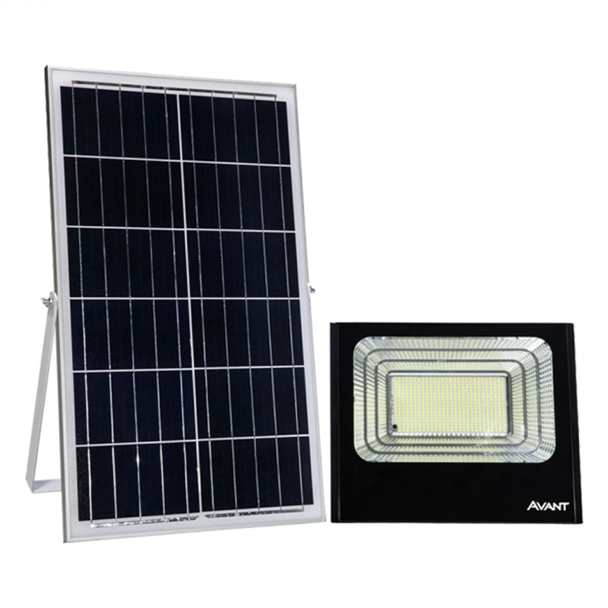 Luminária Refletor Solare Led Preto 200W 6500K Luz Branca 2250Lm Com Painel Avant