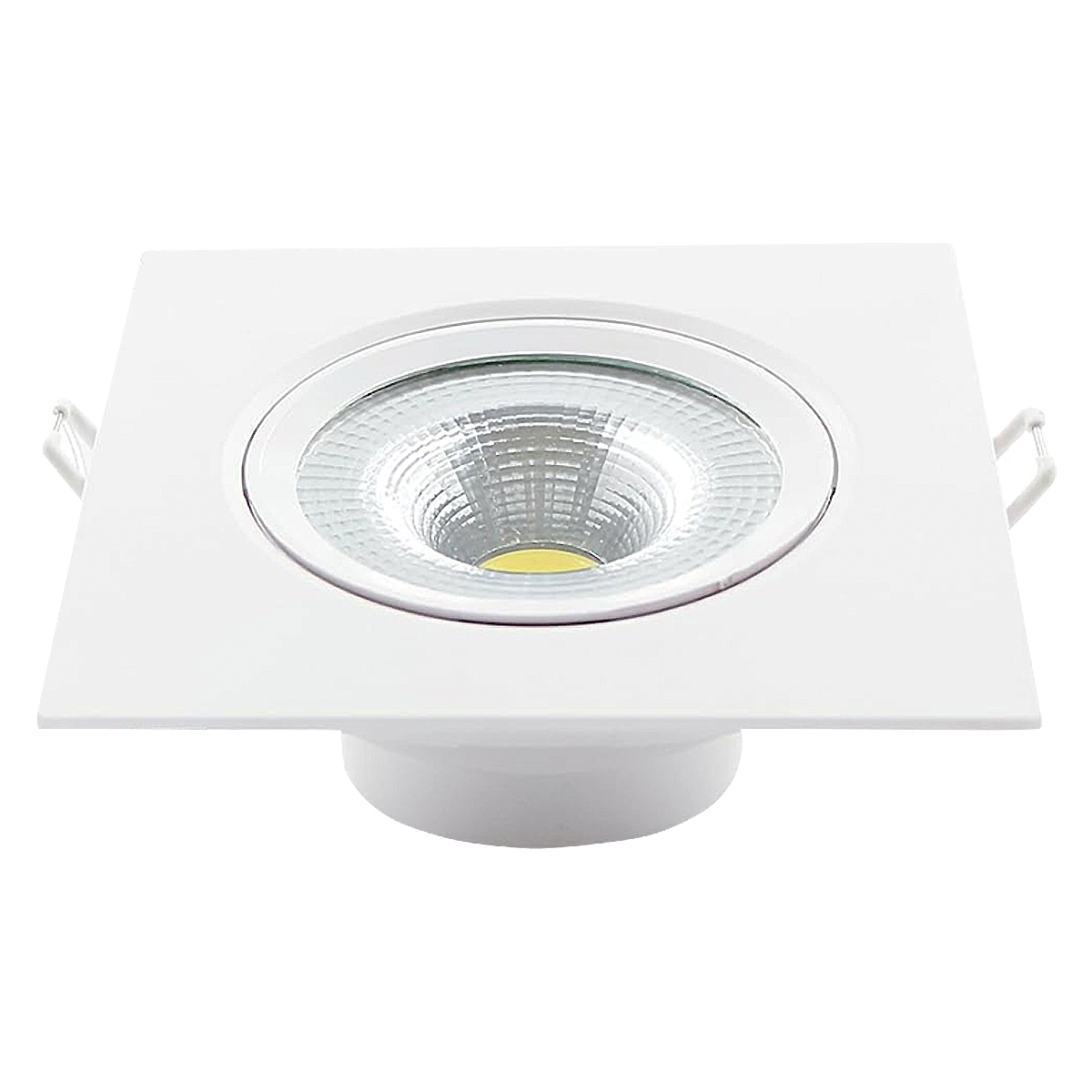Luminária Spot Led Embutir Quadrado Branco 5W Bivolt 2700K-6500K/Rgb Luz Amarela/Neutra/Branca/Colorida 350Lm Difusor Policarbonato Avant