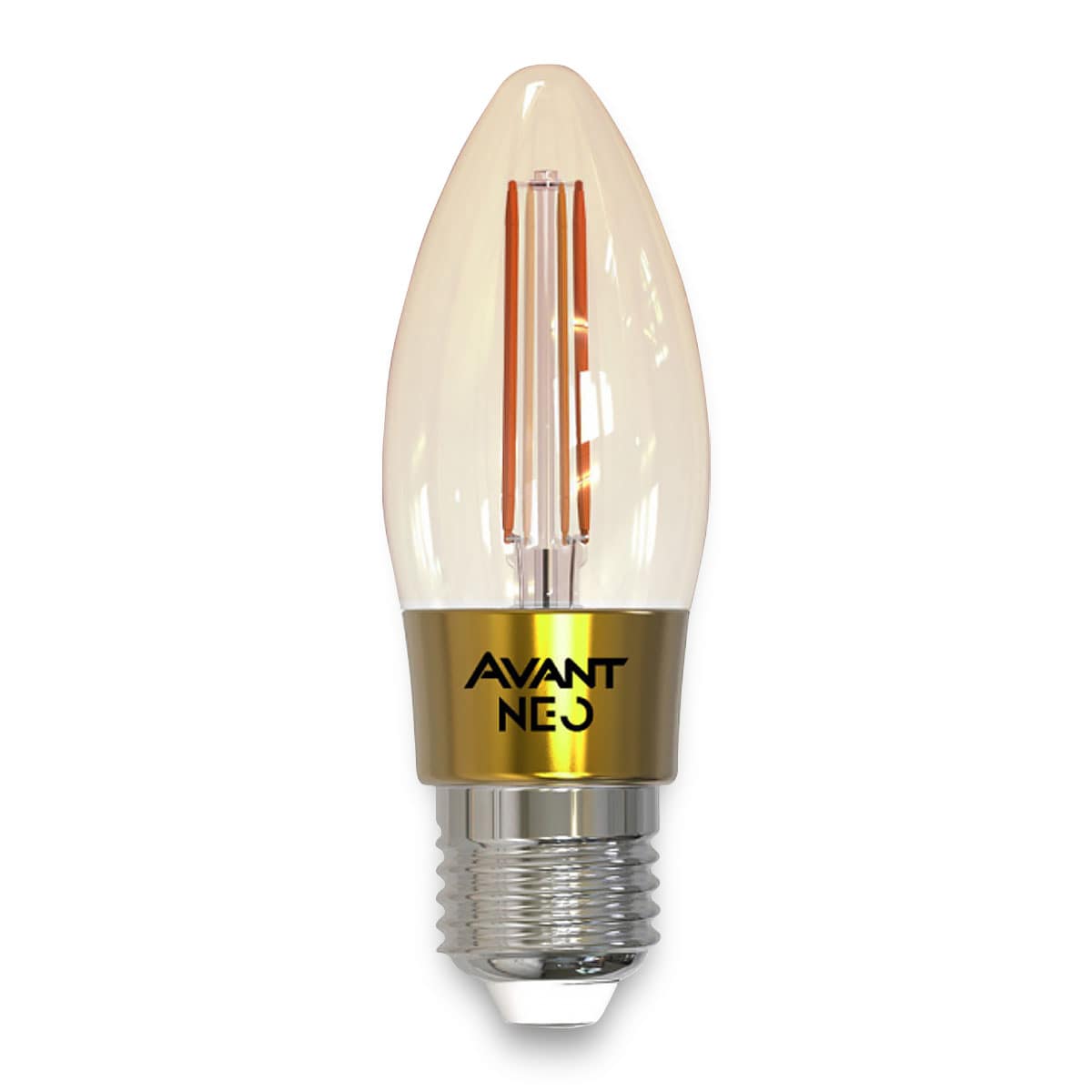 Lâmpada Led Vela 5W Bivolt E14 1800K-2700K Luz Amarela 400Lm Inteligente 25000H Neo Avant