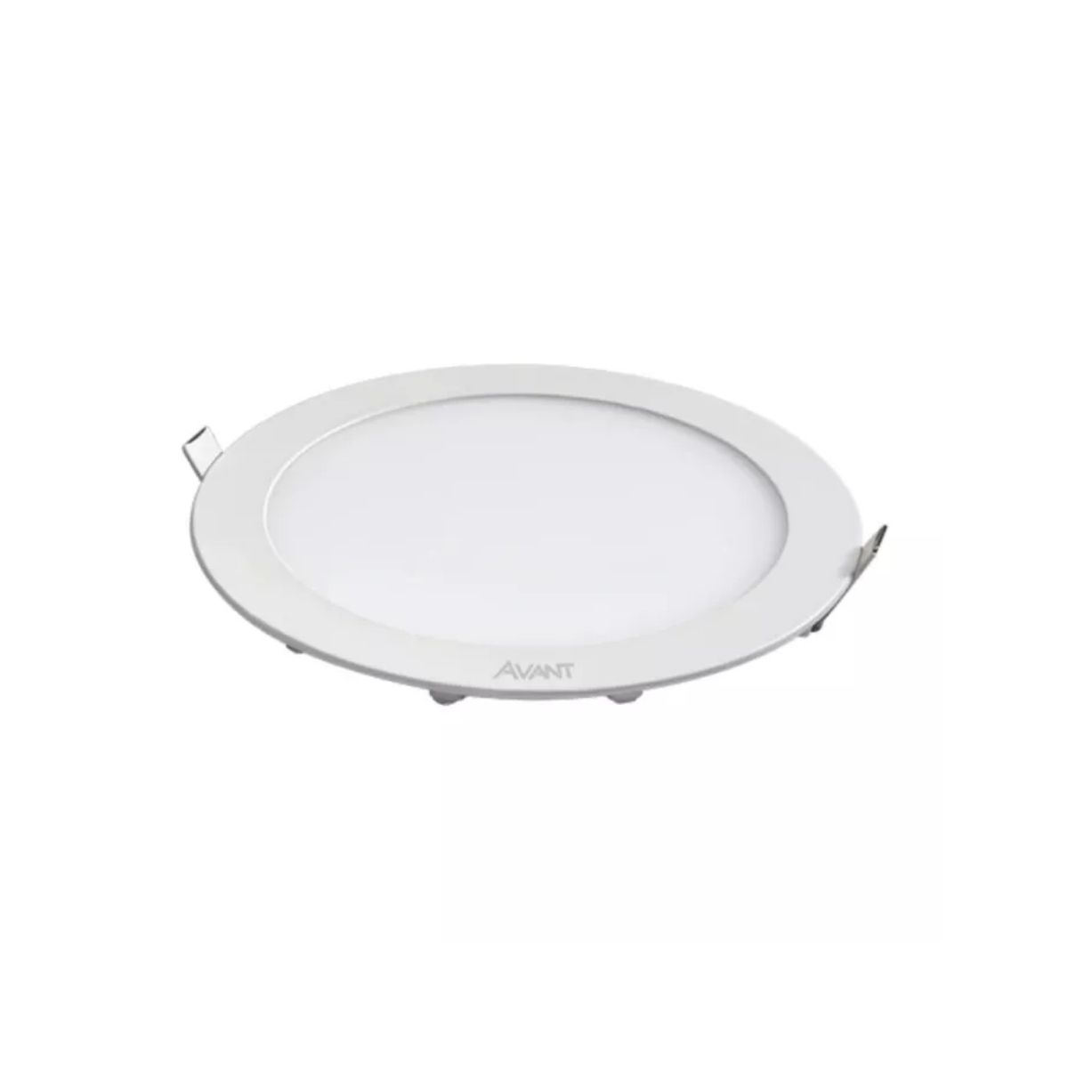 Luminária Painel Led Embutir Redondo Branca 6W Bivolt 3000K Branco Quente 360Lm Dif Policarbonato - Avant