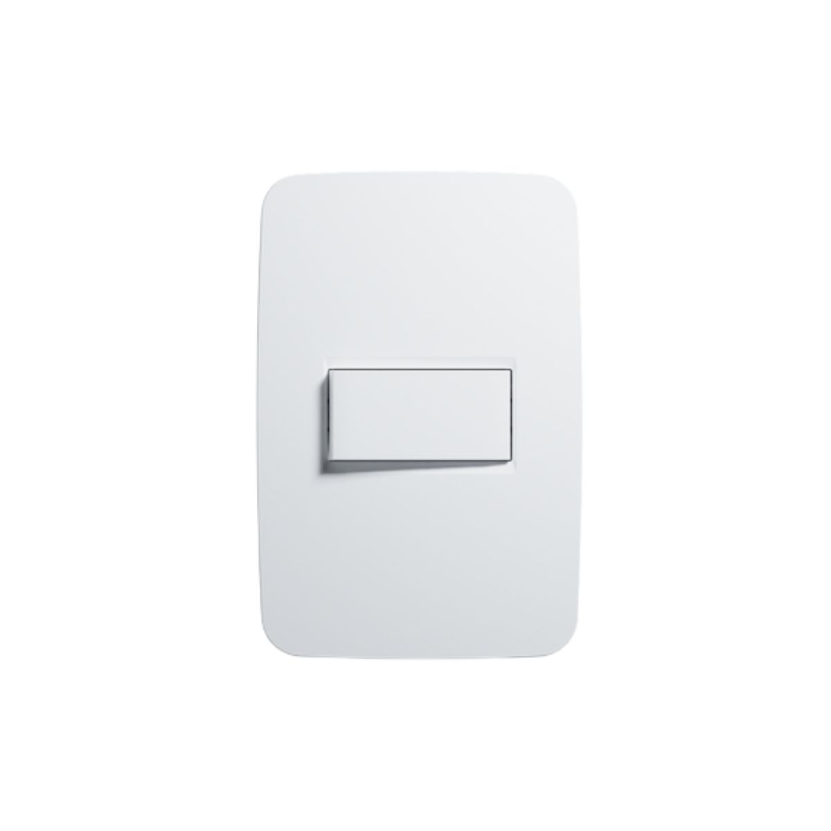 Conjunto 1 Interruptor Simples Horizontal 16A 250V C/Placa 4X2 Branco Origen - Abb