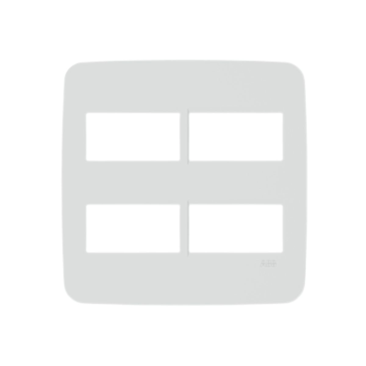 Placa Acabamento 4X4 4 Postos Separados Branco Origen - Abb