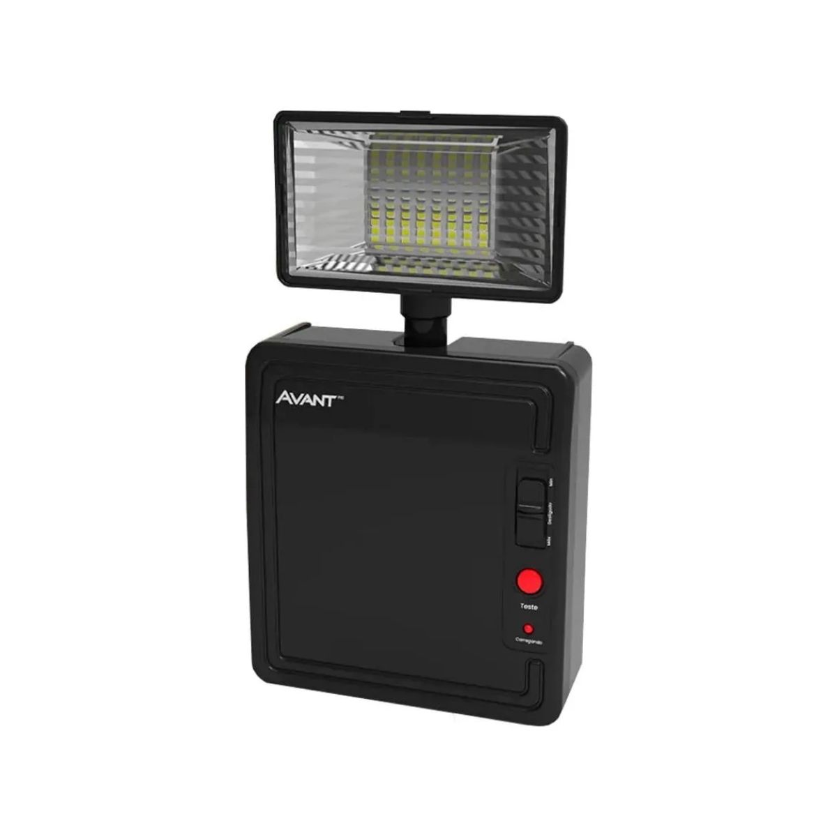 Luminária Emergência Led 1 Farol Sobrepor 2W Bivolt 6000K Branco Frio 300Lm 4H Ip20 Preto - Avant