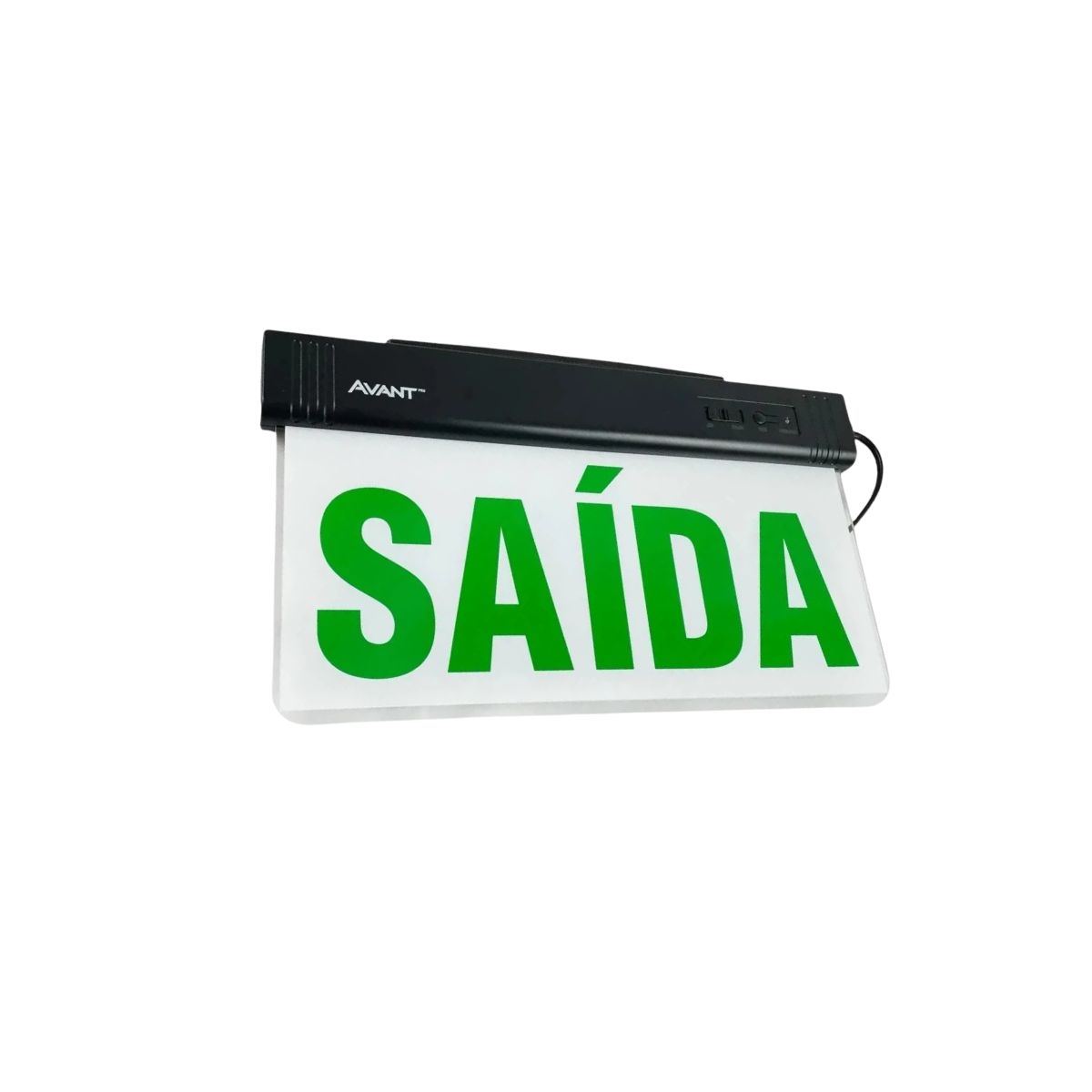 Luminária Emergência Led Balizam Sobrepor Saída 1W Bivolt Vd 30Lm 4H Ip20 Preto - Avant