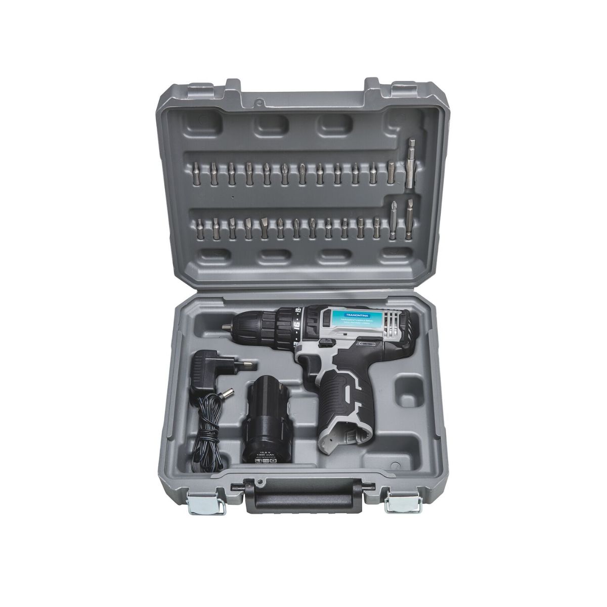 Parafusadeira Furadeira Mandril 3/8 10,8V 0-800 Rpm Com Maleta Com 30 Peças - Tramontina