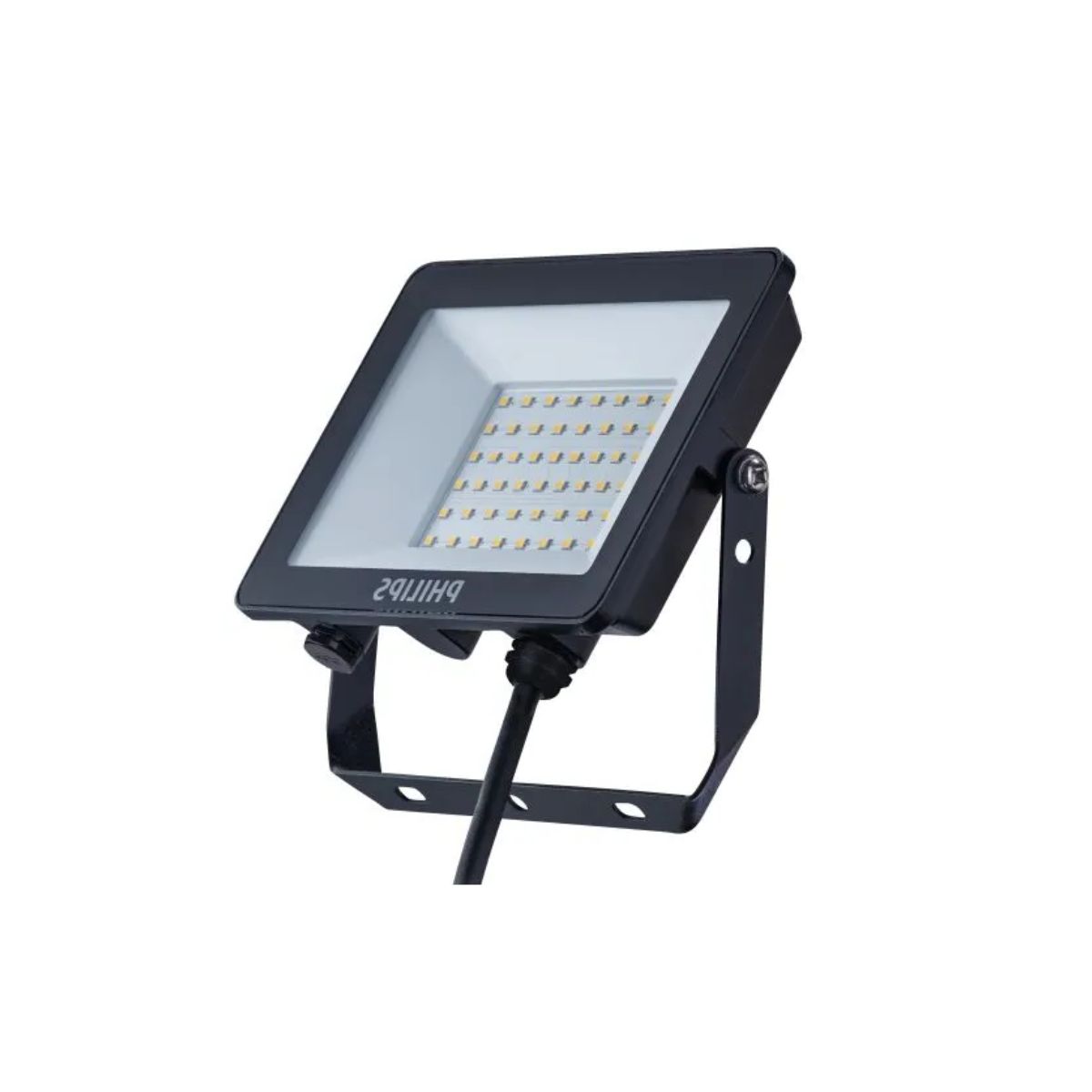 Luminária Refletor Led Retangular Sobrepor Preto 30W Bivolt 3000K Branco Quente 2820Lm 120G Ip65 - Philips