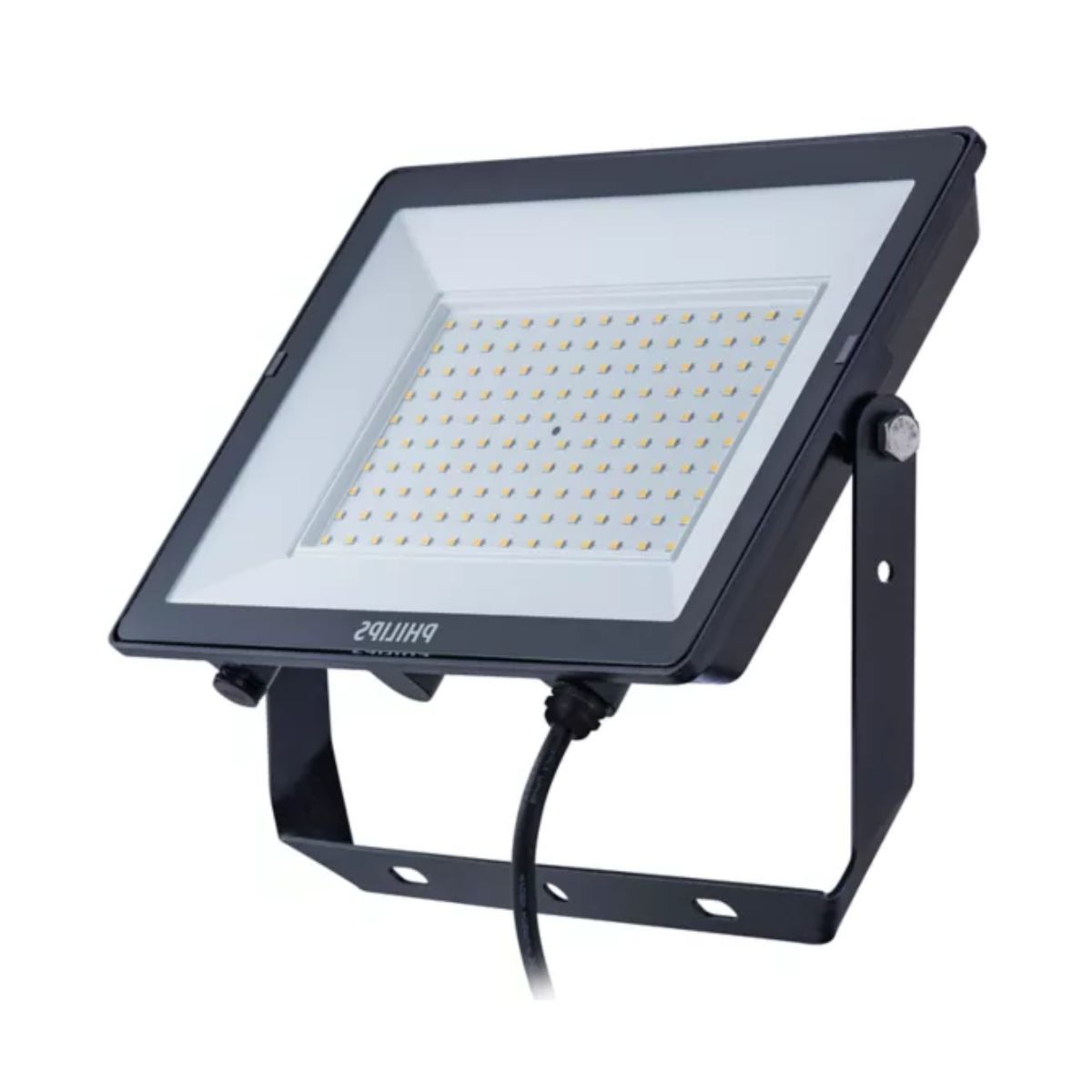 Luminária Refletor Led Retangular Sobrepor Preto 100W Bivolt 6500K Branco Frio 10000Lm 120G Ip65 - Philips