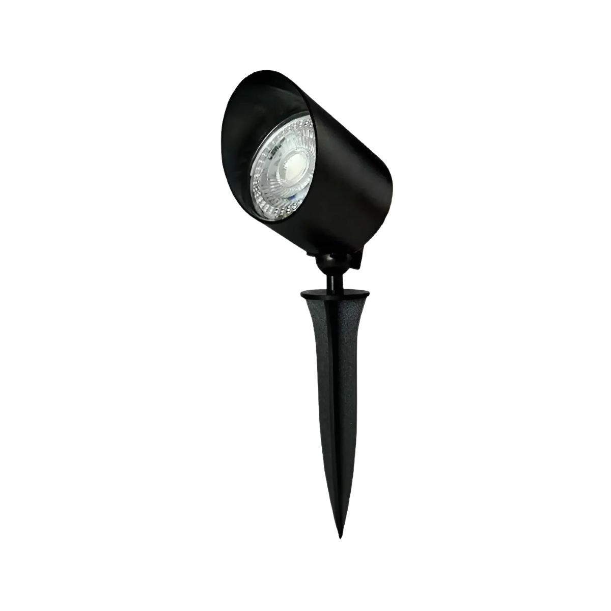 Luminária Solo Led Embutir Redondo Preto 7W Bivolt Ambar 450Lm - Luminatti