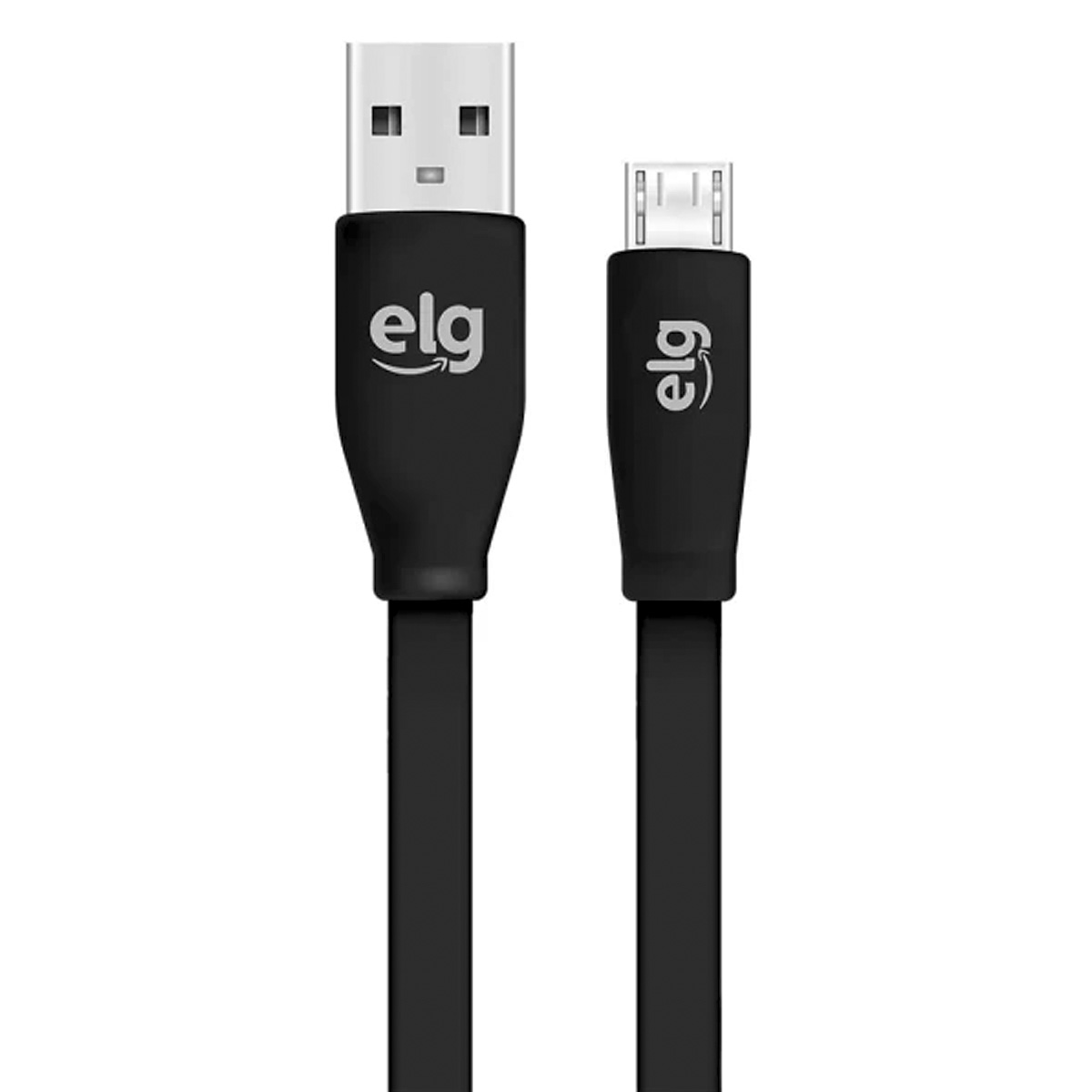 Cabo Micro Usb Flat Carregador Preto 1,25 Metros EC510PT - Elg