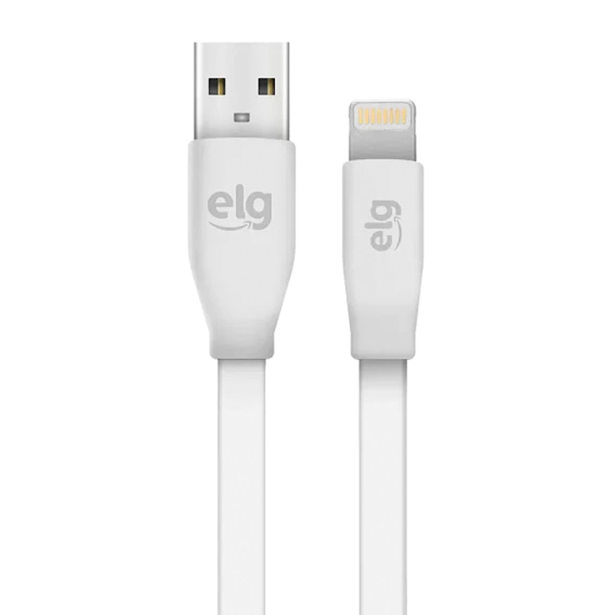 Cabo Usb Apple/Lightning Para Recarga/Sincronização Iphone/Ipad/Ipod Branco 1,25 Metros Elg