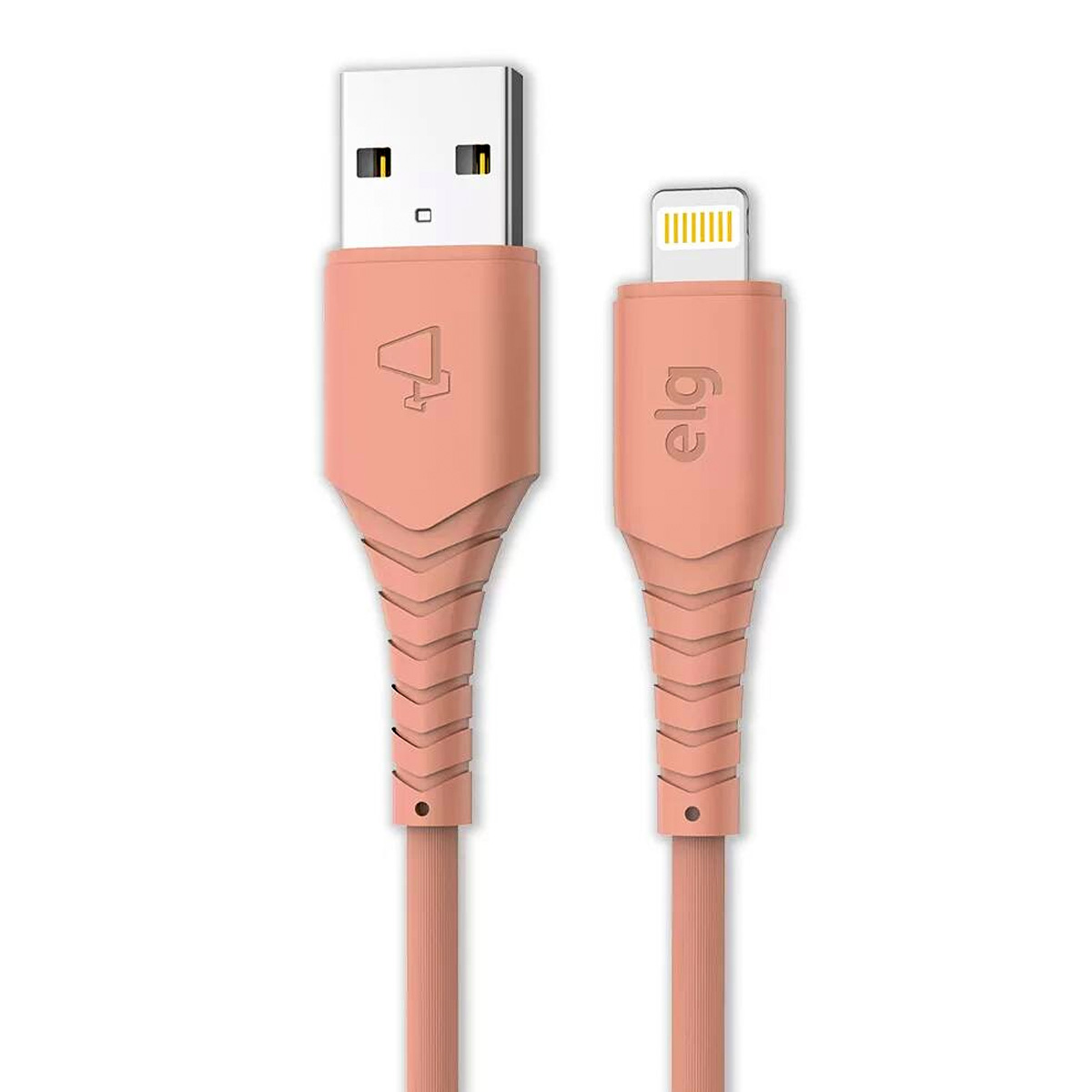Cabo Usb Apple/Lightning Carregador Salmão 1,2 Metros Emborrachado 2,4A 12W Série Colors L812R - Elg