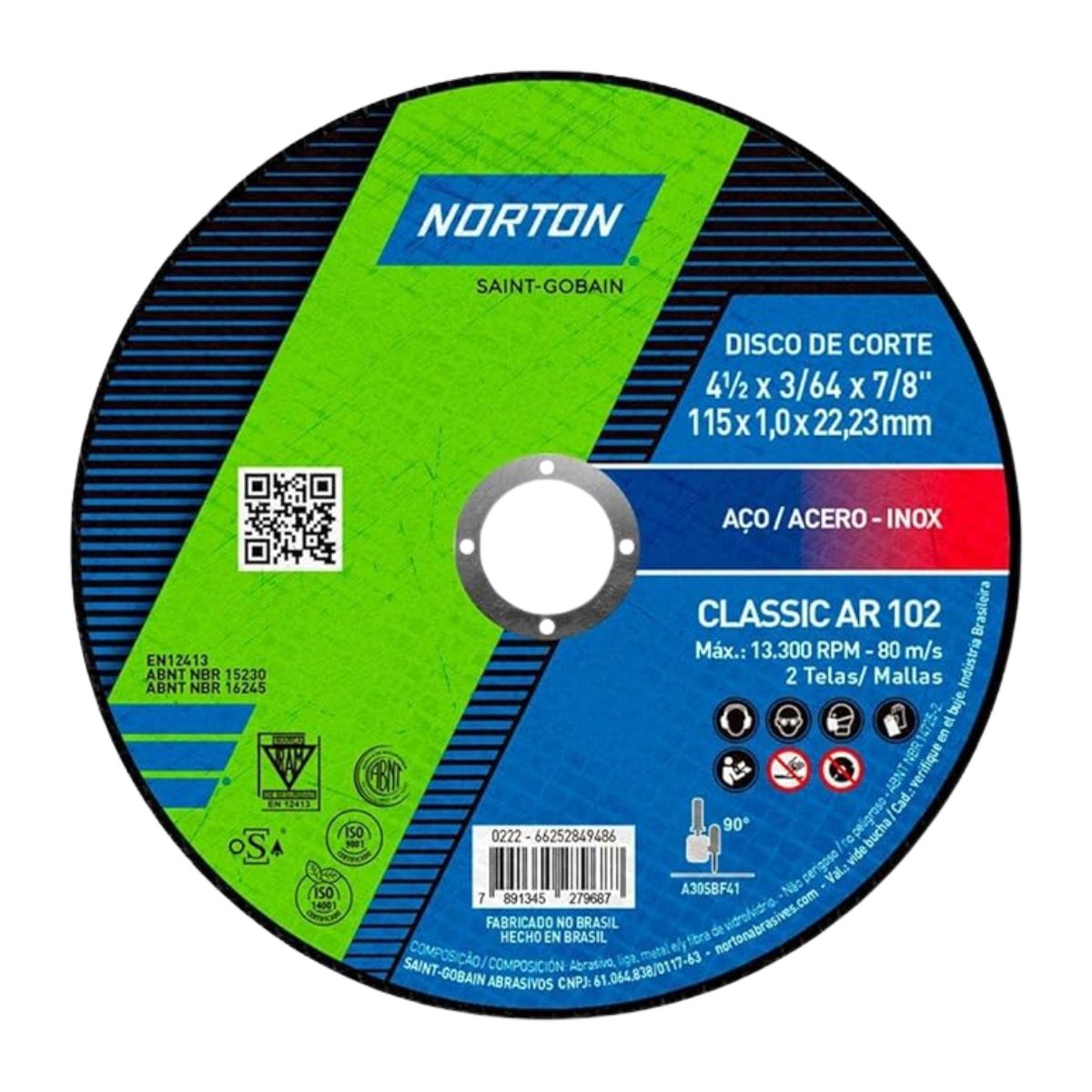 Disco Corte Abrasivo Classic 4.1/2X3/64 1Mm - Norton