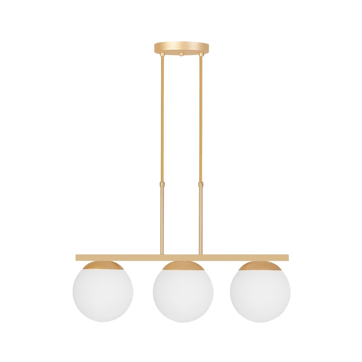 Pendente Hanover Champanhe e Dourado 3 Lâmpadas - Kin Light