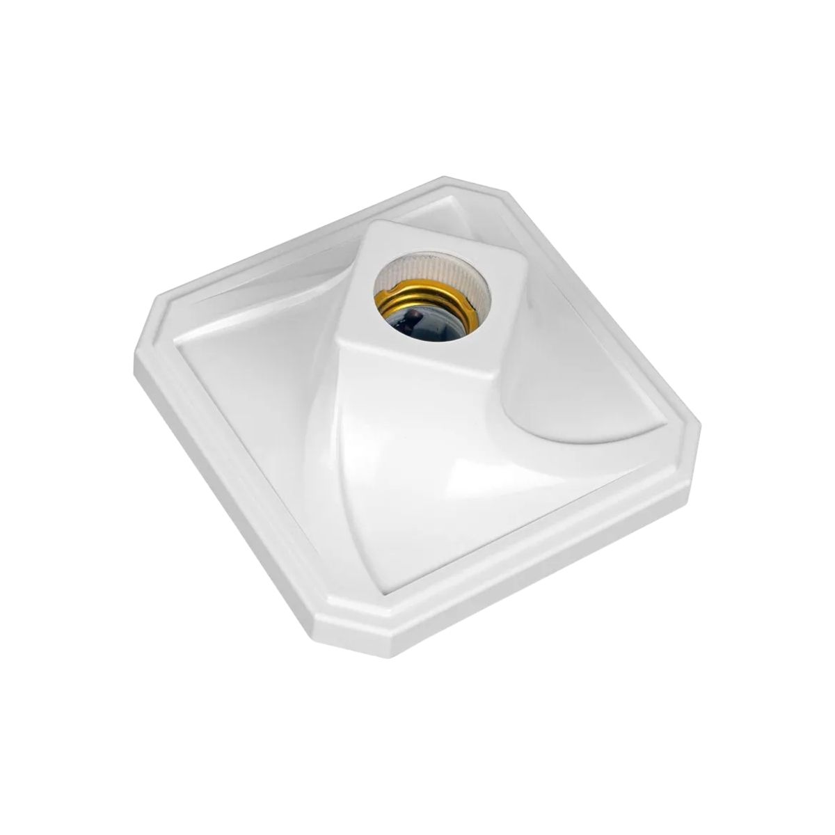 Plafon Sobrepor Quadrado Branco - Kin Light