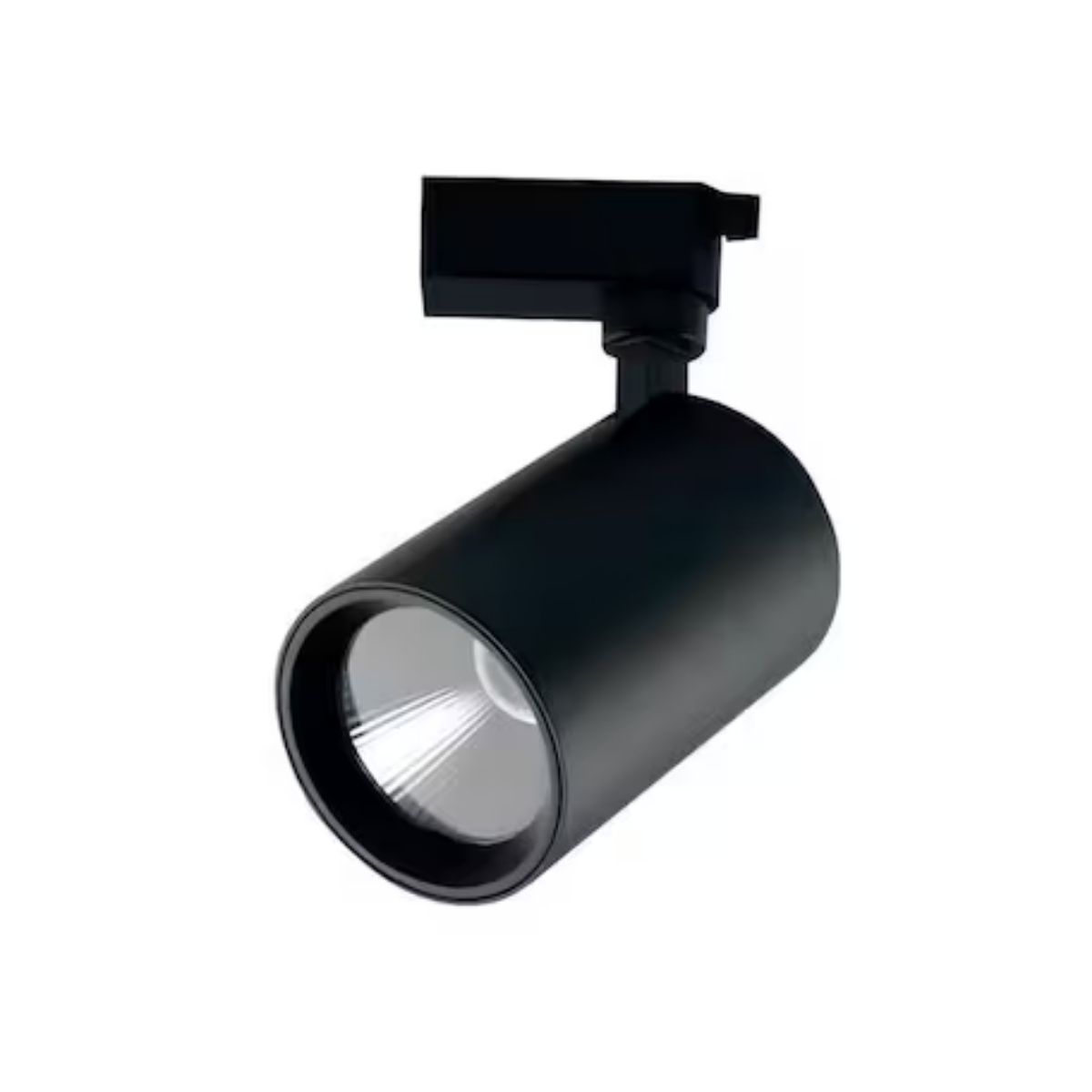 Luminária Spot Led Trilho Redondo Preto 10W Bivolt 4000K Branco Neutro 700Lm Foco Direcionável (Facho 23G) - Luminatti