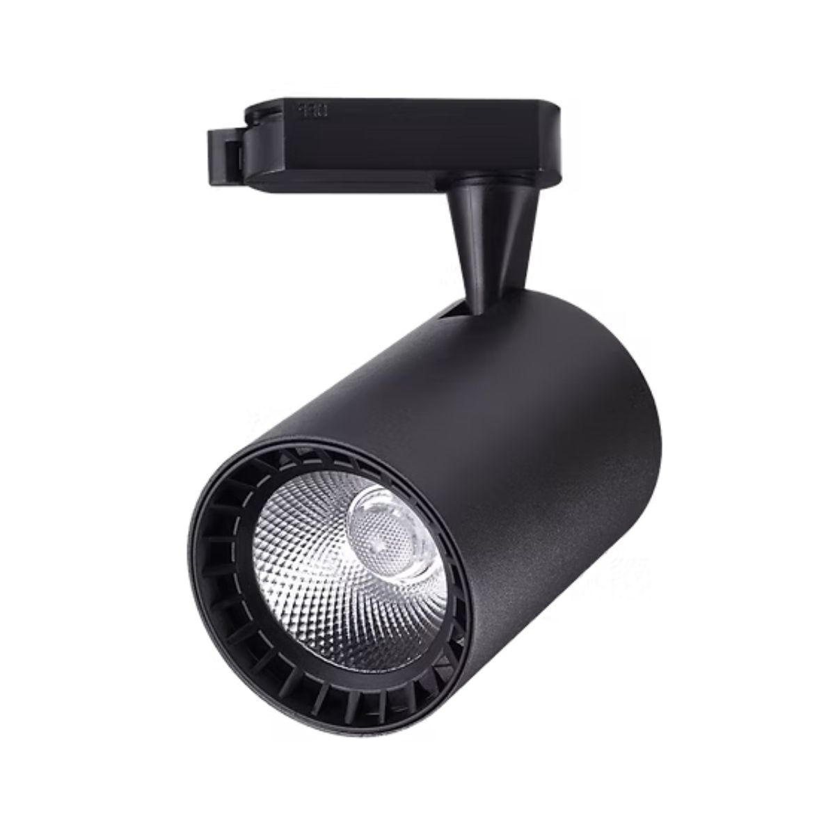 Luminária Spot Led Trilho Redondo Preto 10W Bivolt 6000K Branco Frio 700Lm Foco Direcionável (Facho 22G) - Luminatti