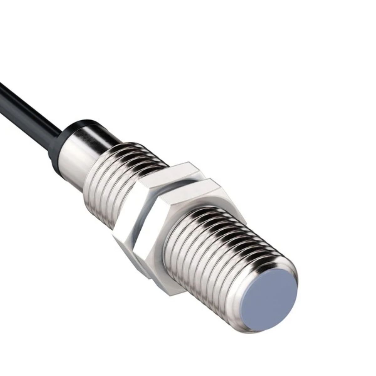 Sensor Indutivo Cilíndrico Roscado Sn=8Mm M18X1,00Mm Latão Niquelado 4 Fios 10-30Vcc Conector M12 4 Pinos Npn 1Na+1Nf 1 Led - Weg