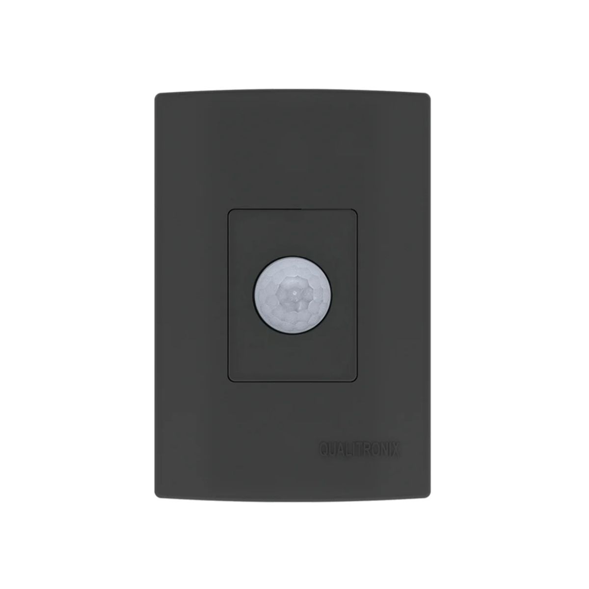 Sensor Presença C/Fotocélula Embutir Parede Bivolt Alcance 10M Preto Placa 4X2 - Qualitronix