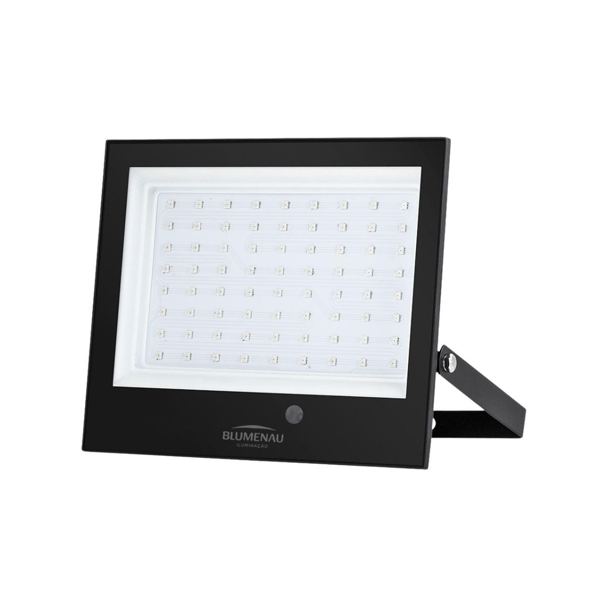 Luminária Refletor Led Retangular Sobrepor Preto 100W Bivolt Rgb Difusor Vidro 110G Ip66 - Blumenau