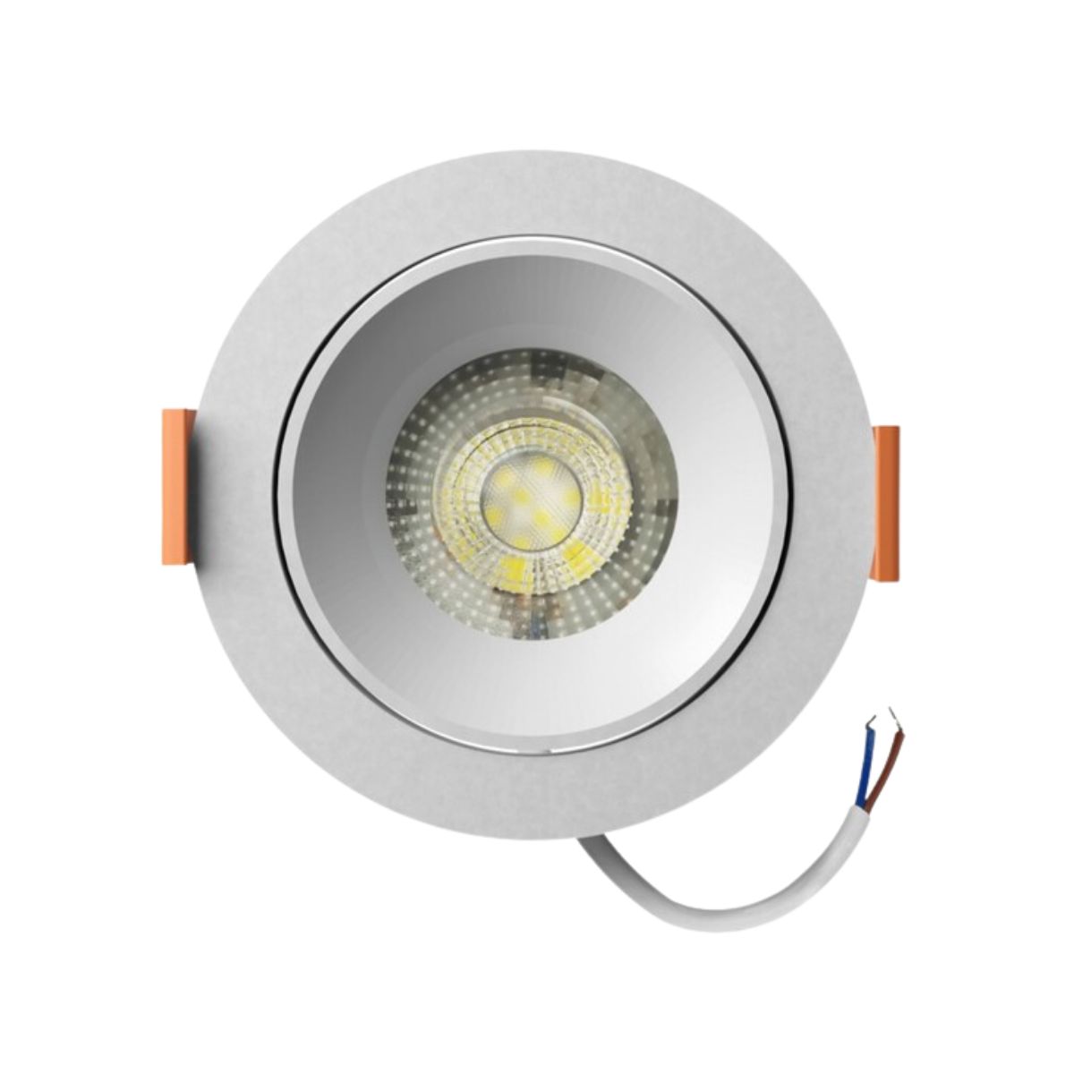 Luminária Spot Led Embutir Redondo Branco 7W Bivolt 6500K Branco Frio 560Lm Foco Direcionável - Bronzearte