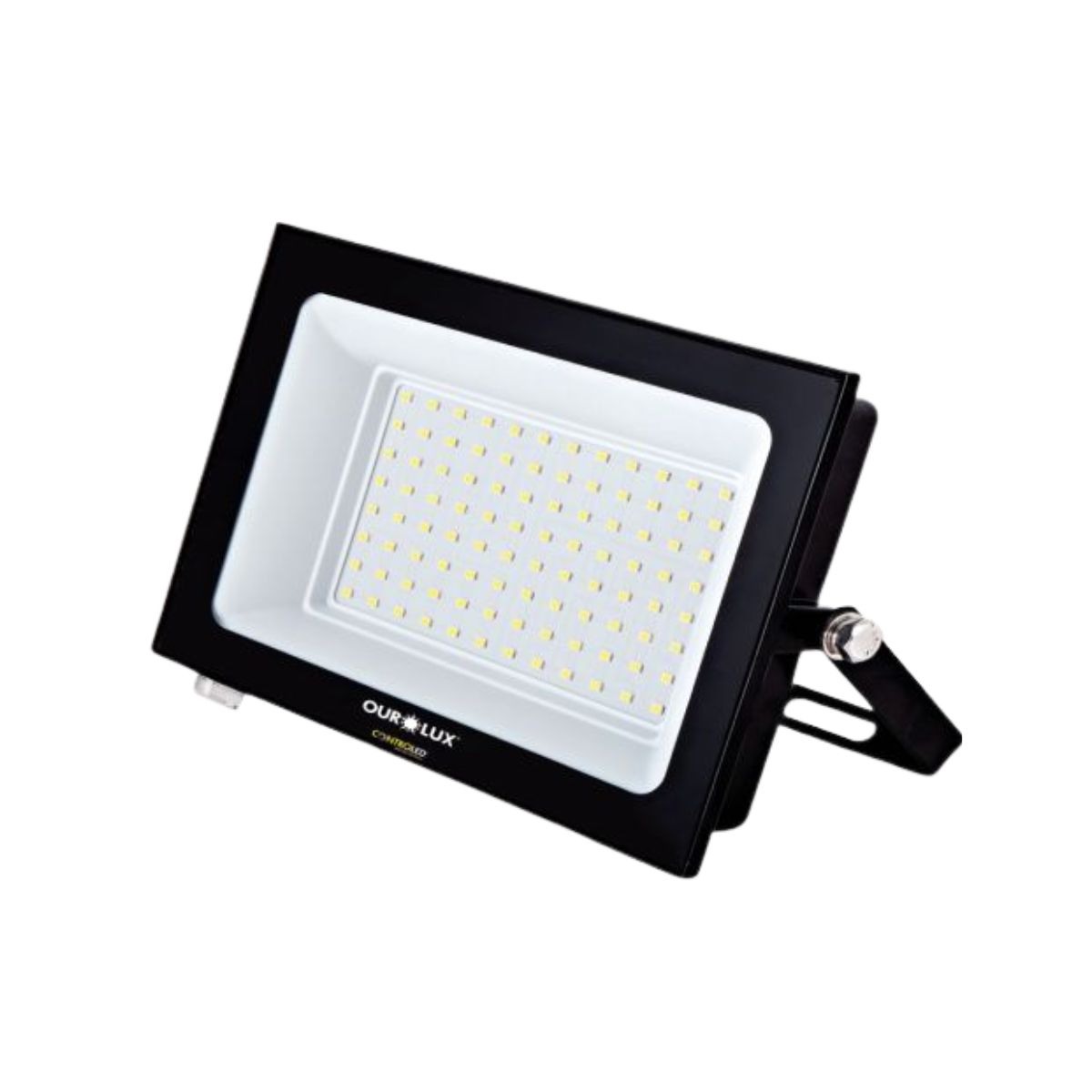 Luminária Refletor Led Sobrepor 100W Bivolt 6500K Branco Frio 6750Lm C/Sensor Luminosidade Ourolux